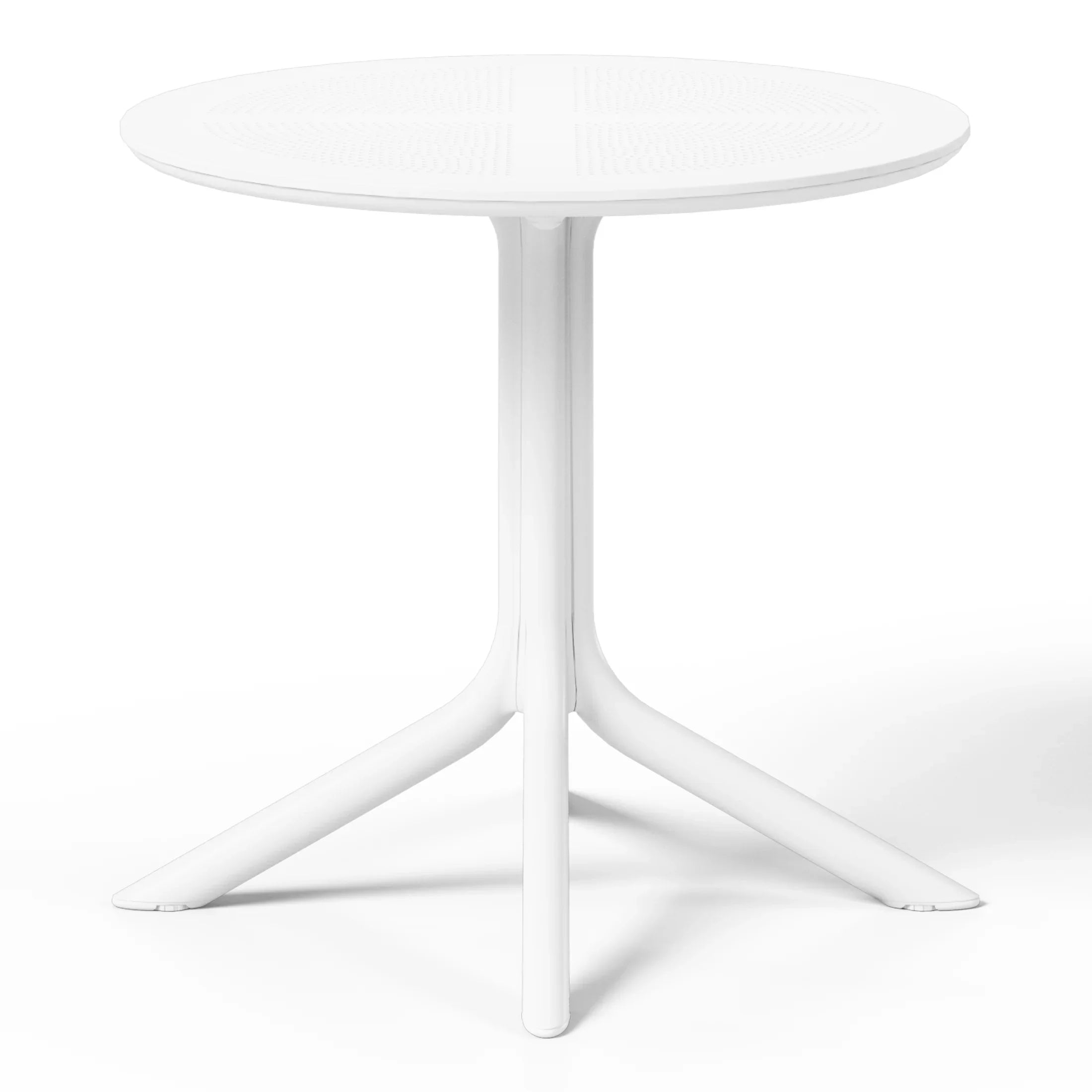 Sunshine Modern 5-Piece Resin Round Patio Dining Table Set with Stackable Patio Dining Chairs