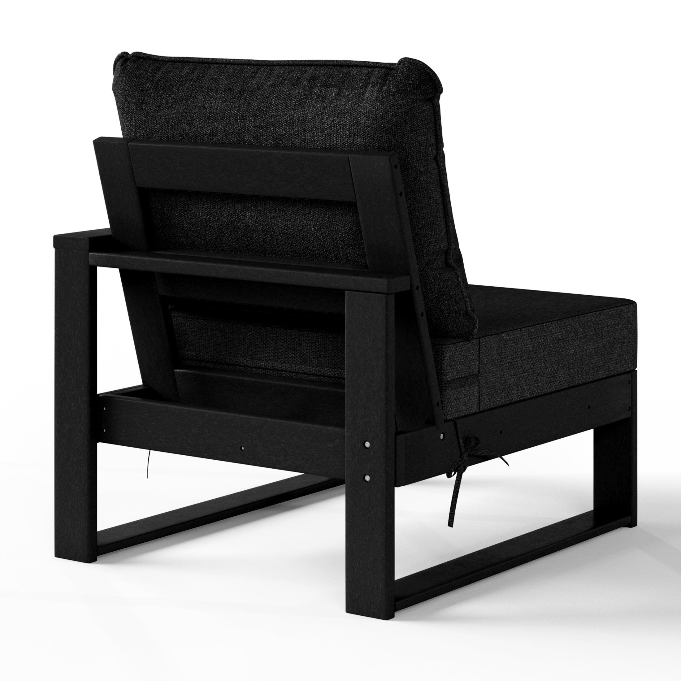 Rockaway Outdoor Patio HDPE Right Arm Facing Sectional Corner Chair with Patio Cushions