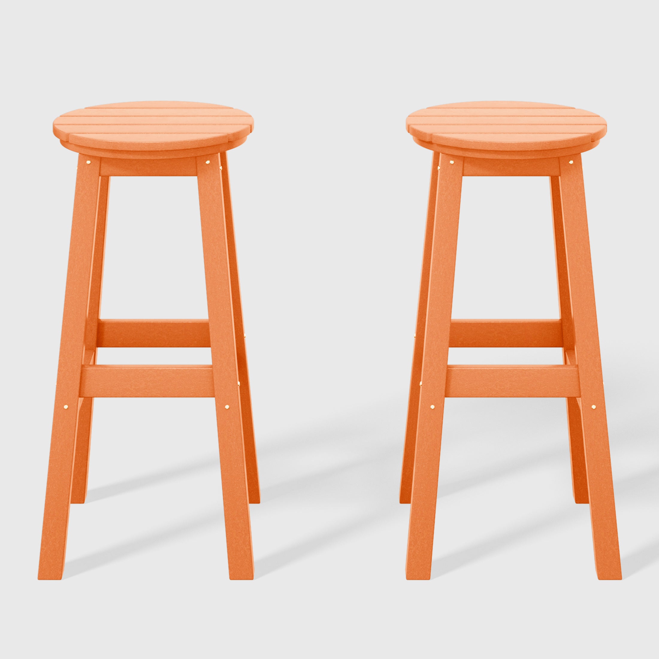 Paradise 29" HDPE Outdoor Patio Round Bar Stool Set of 2