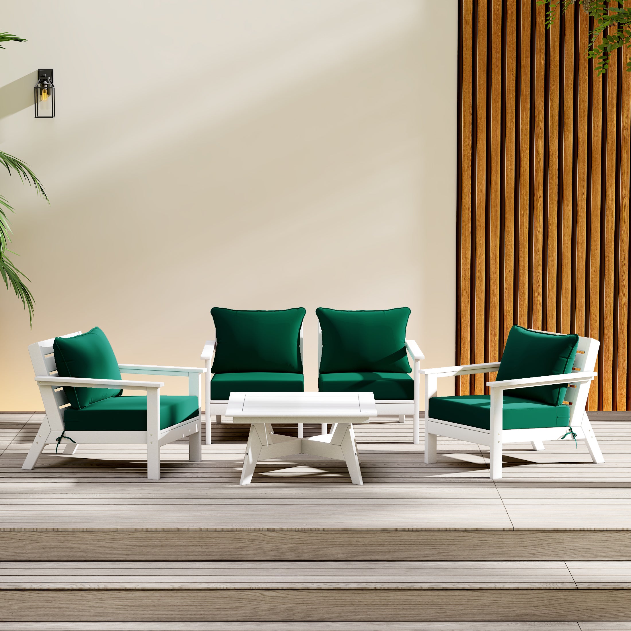 Portsmouth Outdoor 5-Piece Modular Sectional Patio Furniture Sofa Set