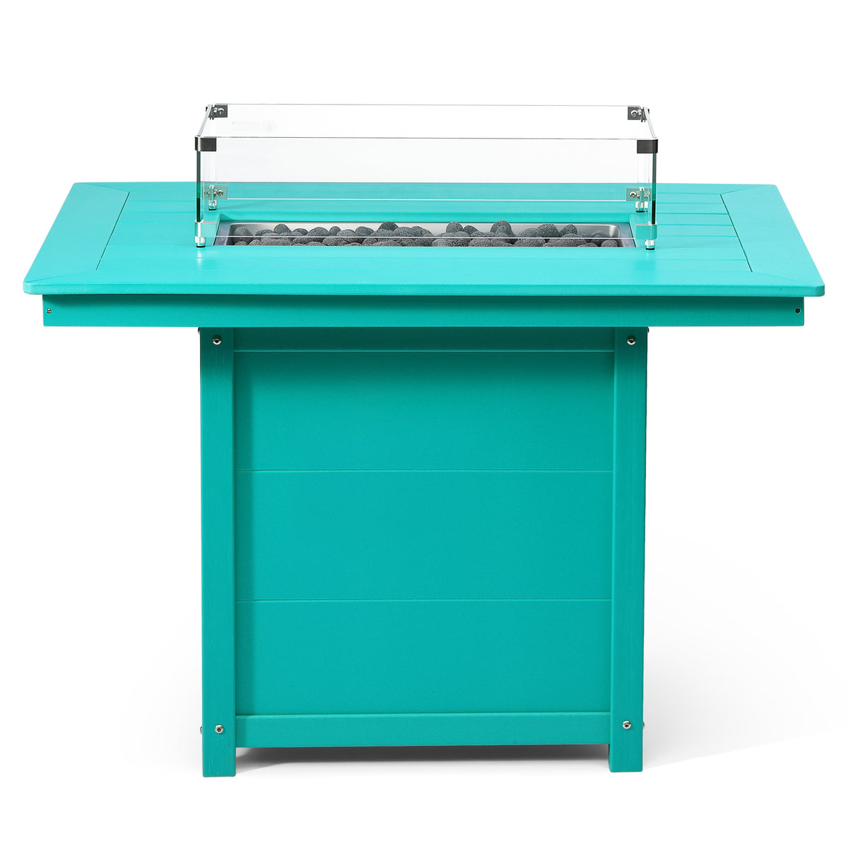 Sol 46" Modern Outdoor Patio Gas Propane Rectangular Fire Pit Table