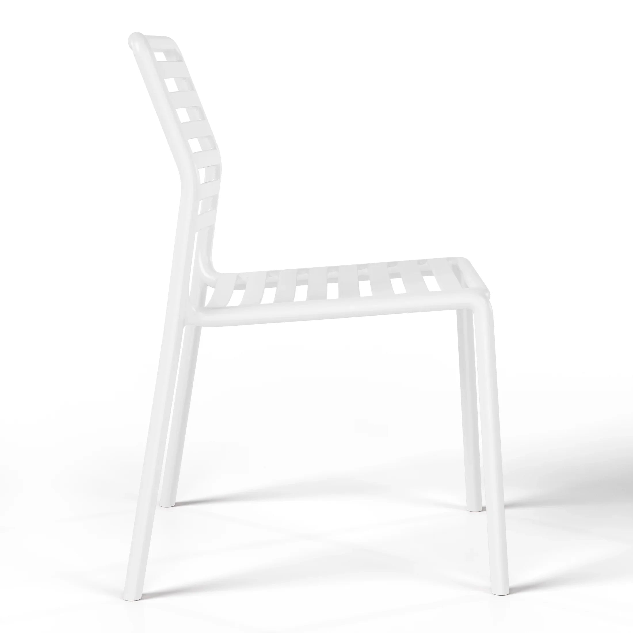 Sunshine Outdoor Stackable Polypropylene Plastic Resin Dining Side Chairs (Set of 2)