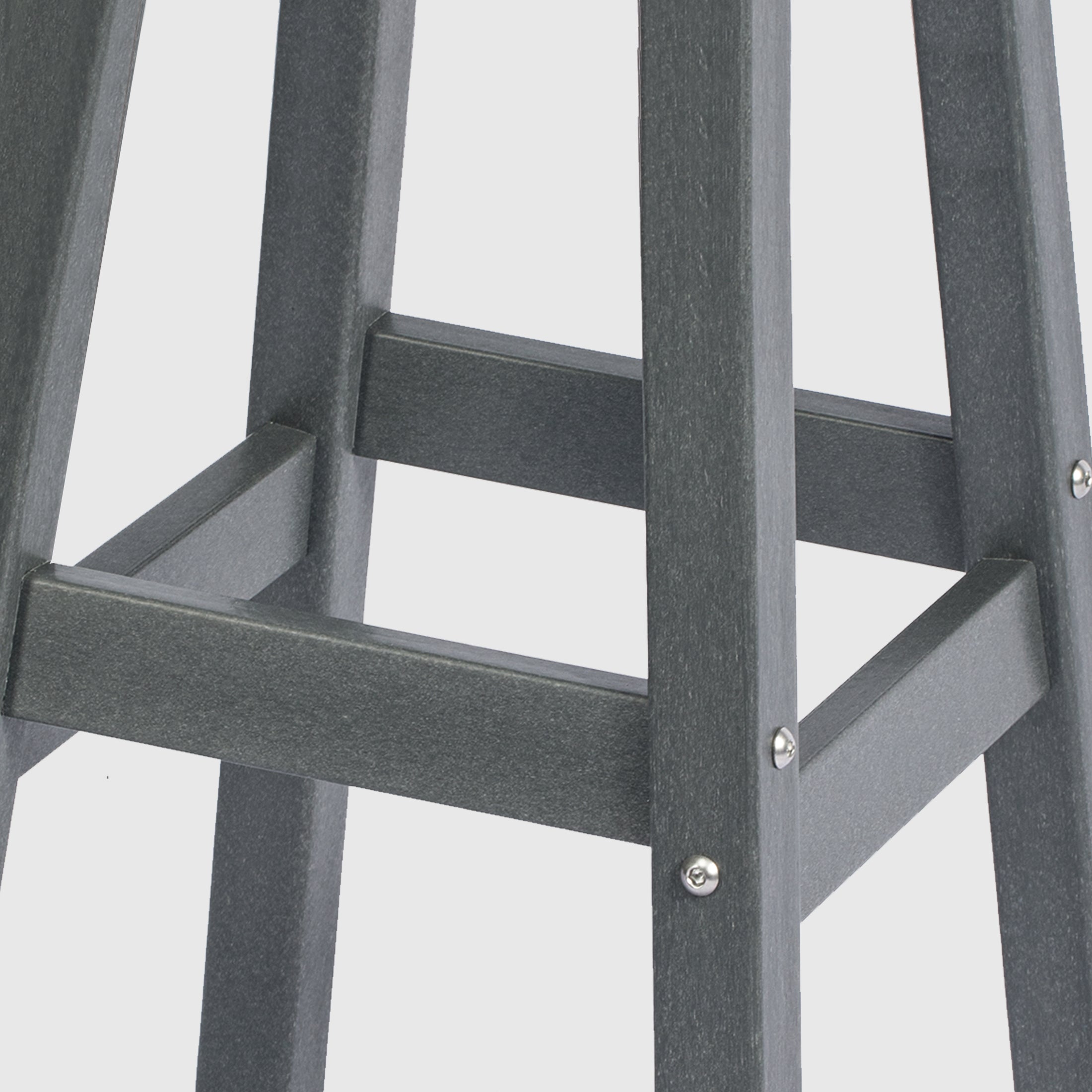 Paradise 29" HDPE Outdoor Patio Square Bar Stools (Set of 2)