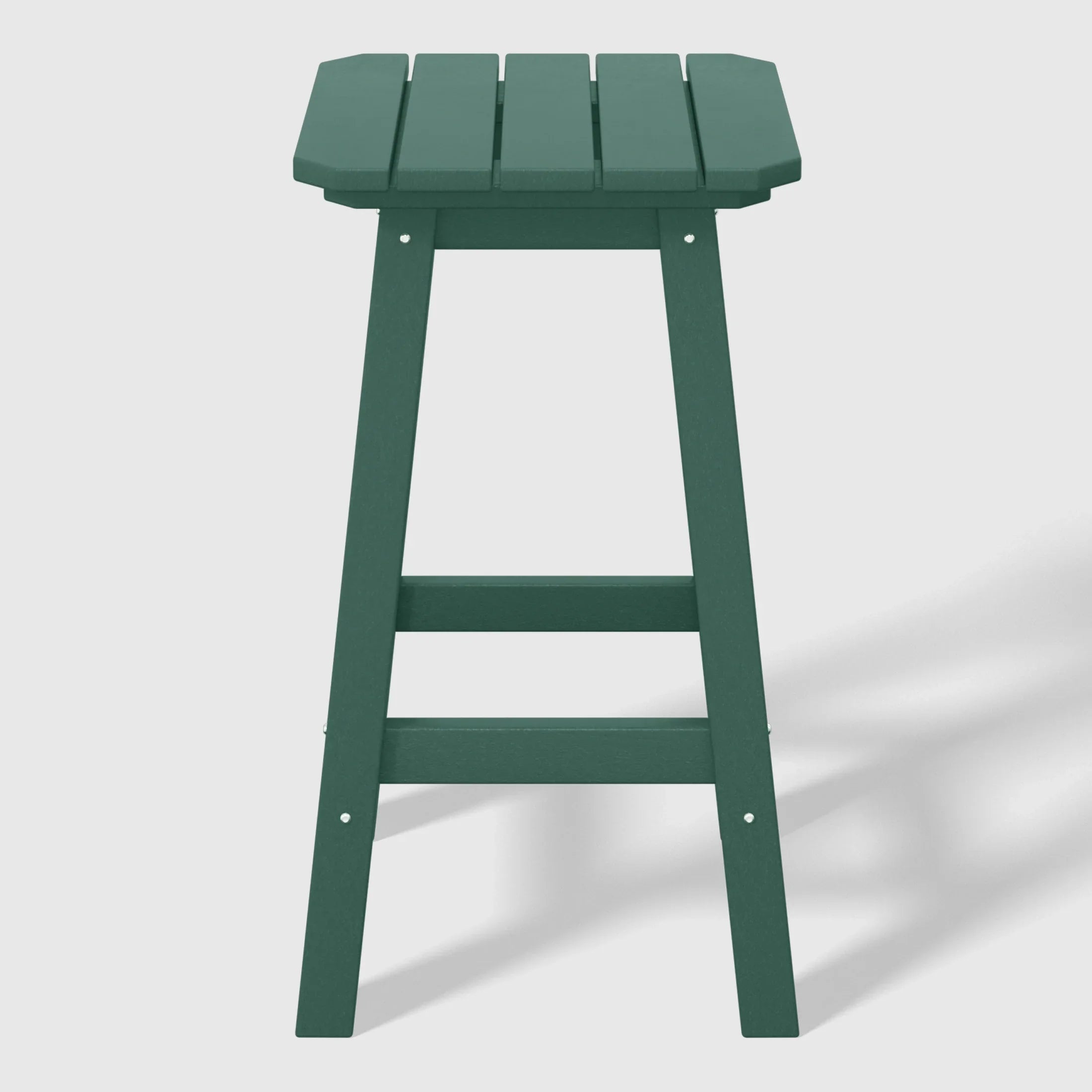 Paradise 24" HDPE Outdoor Patio Counter High Backless Square Bar Stool