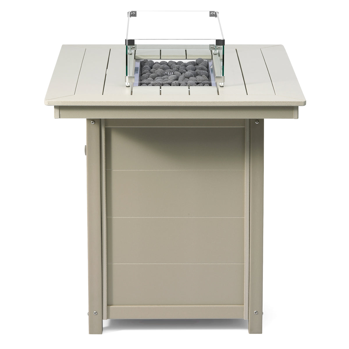 Sol 46" Modern Outdoor Patio Gas Propane Rectangle Fire Pit Table
