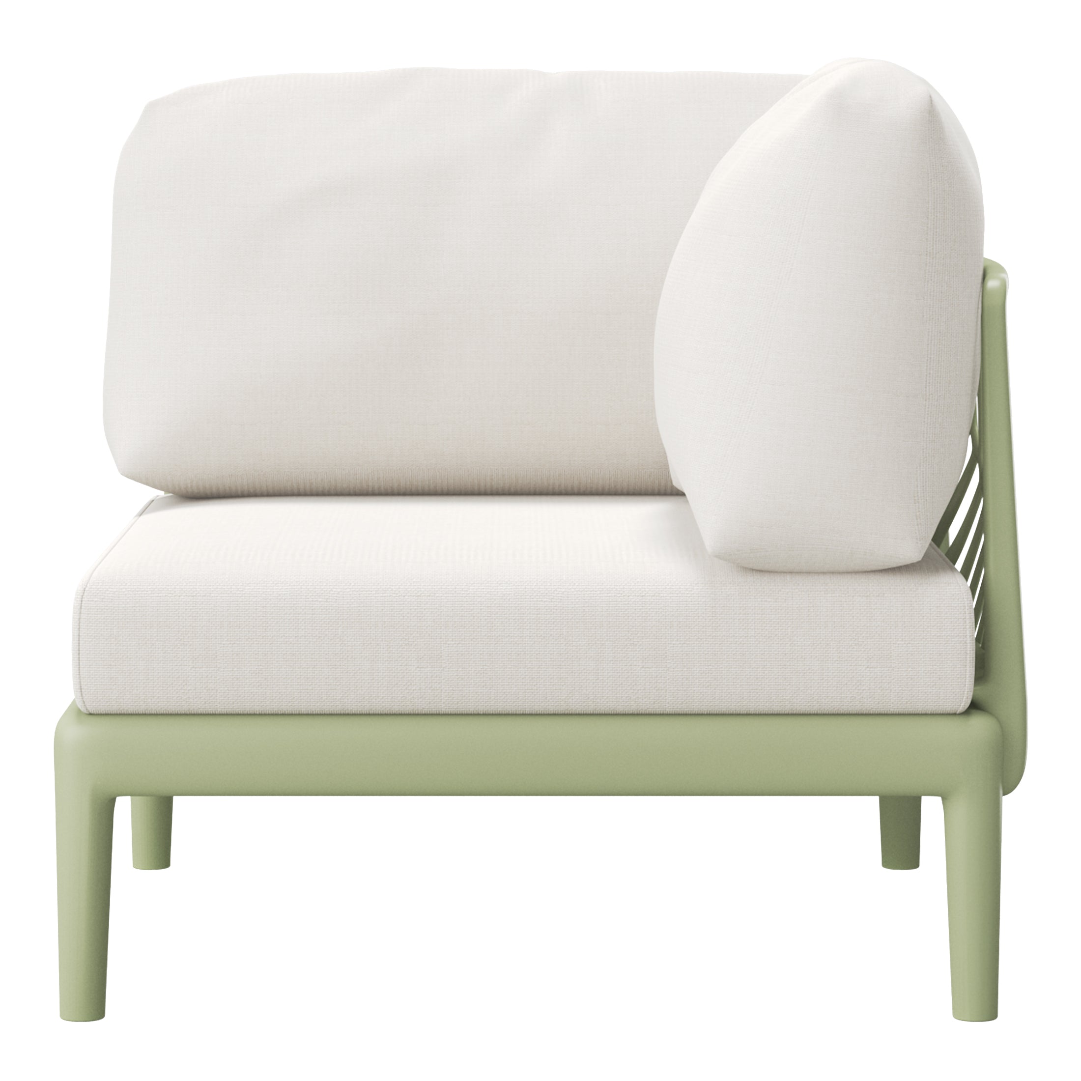 Sunshine Modern Outdoor Polypropylene Resin Deep Seating Sectional Corner Chair