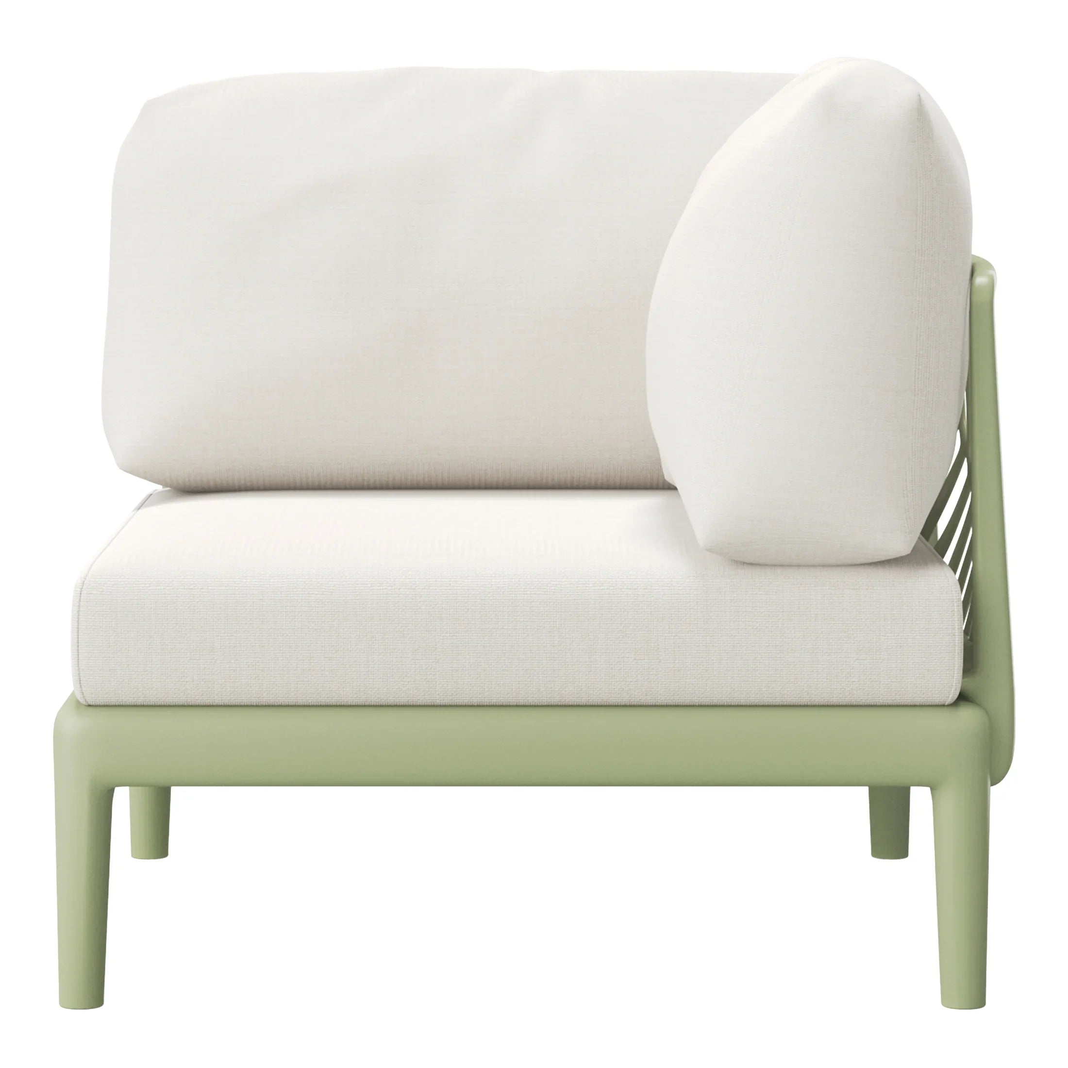 Sunshine Modern 5-Piece Polypropylene Resin Modular L Shaped Corner Patio Furniture Sectional