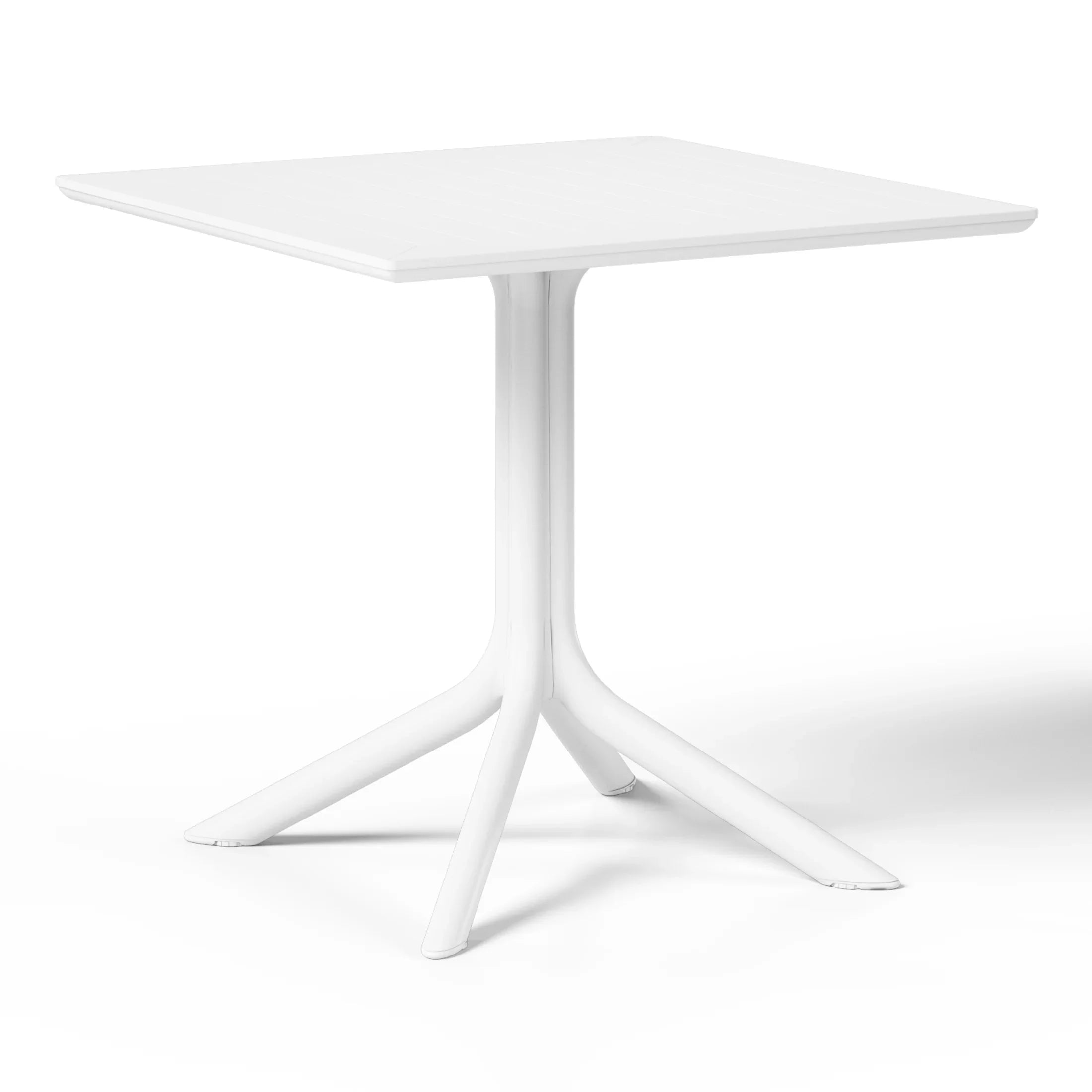Sunshine 31.5" Square Outdoor Plastic Resin Patio Dining Table for 4
