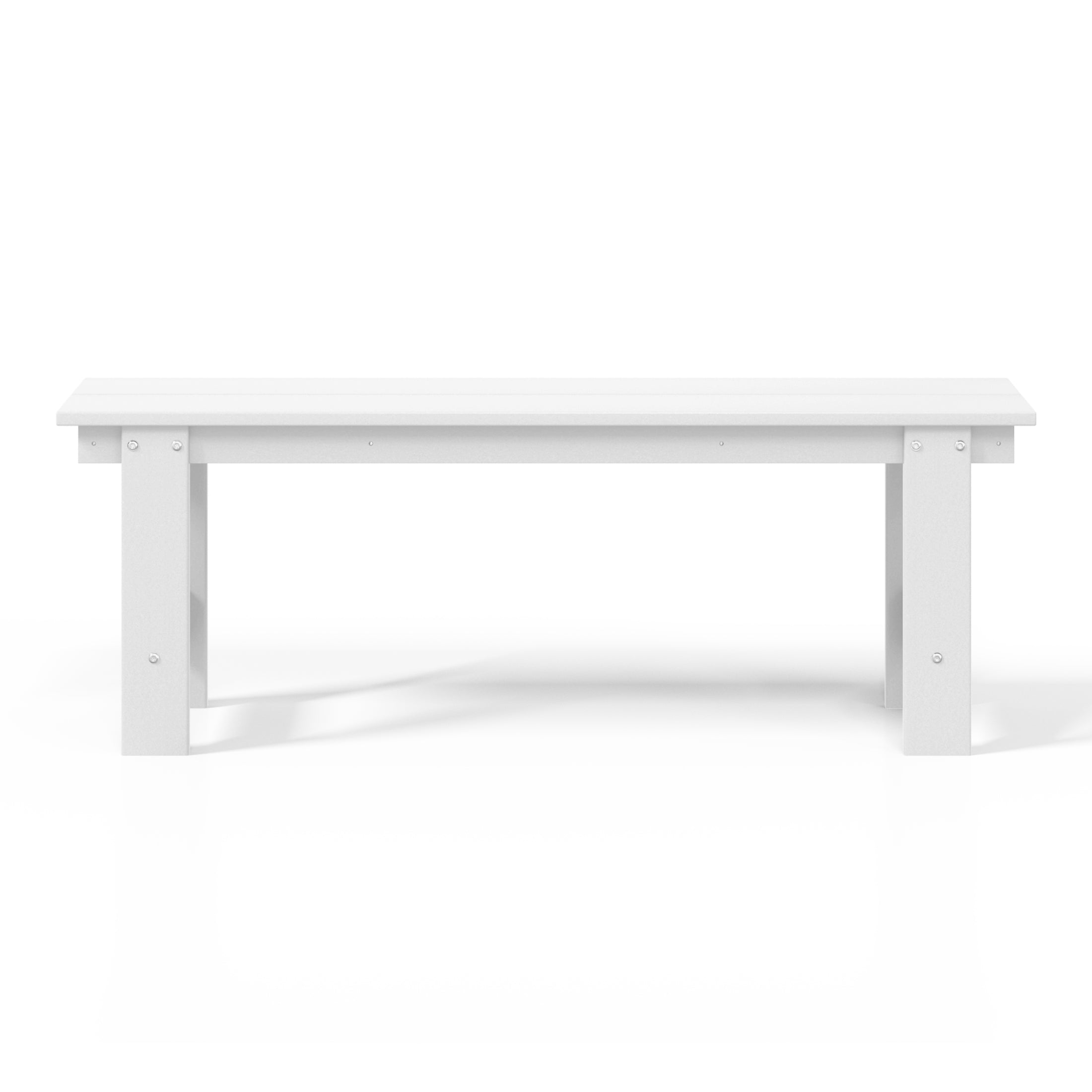 Palms Outdoor HDPE 48" Modern Backless Patio Bench