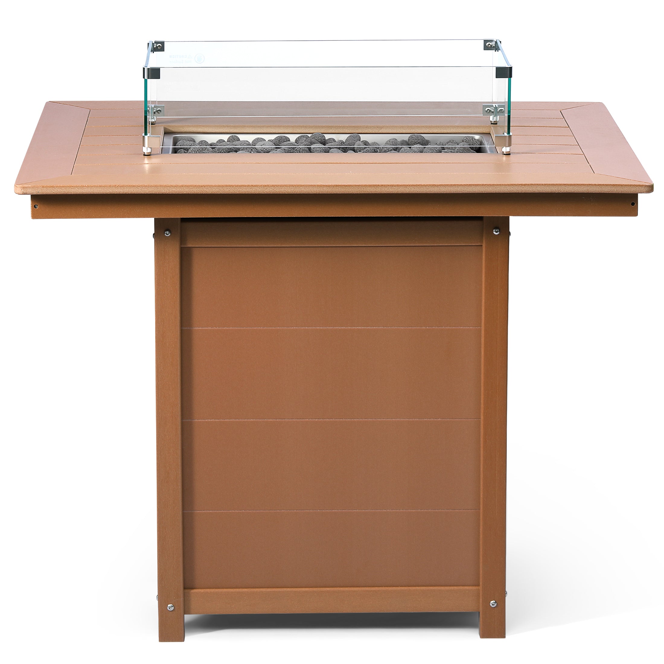 Sol 46" Modern Outdoor Patio Gas Propane Rectangle Fire Pit Table