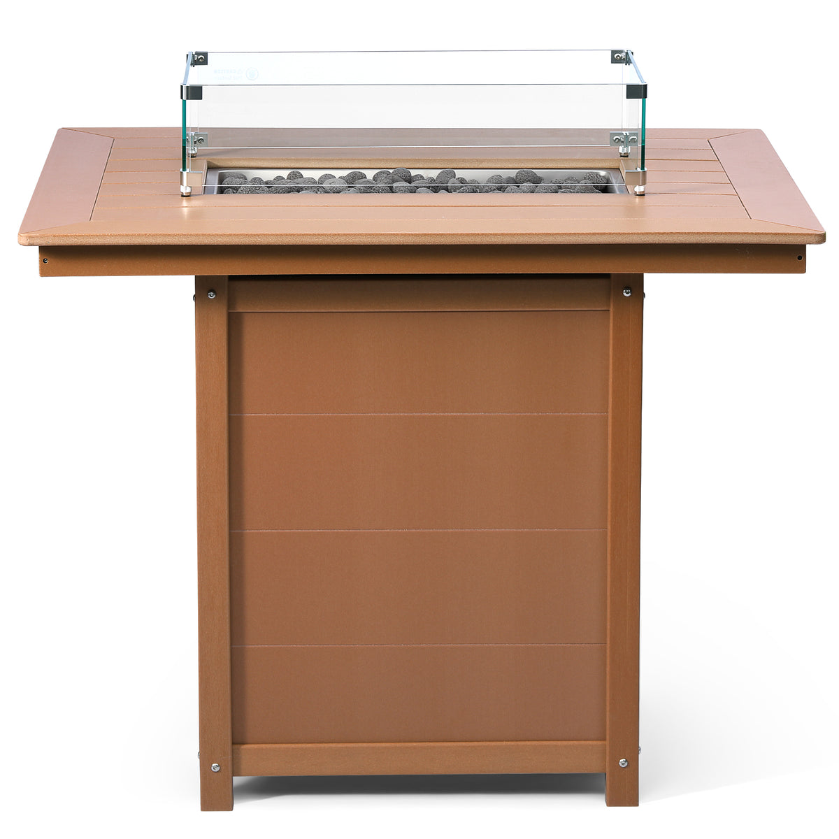 Sol 46" Modern Outdoor Patio Gas Propane Rectangle Fire Pit Table