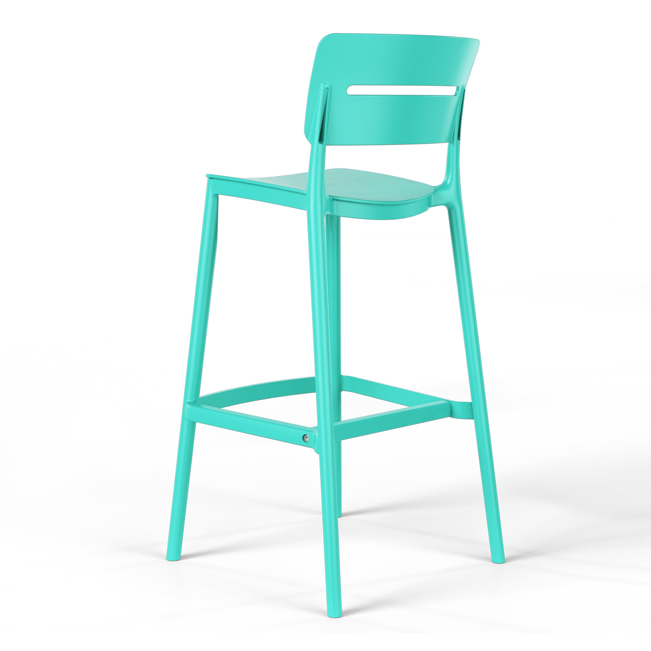 Sunshine Stackable Polypropylene Resin Plastic Outdoor Patio Bar Stools (Set of 2)