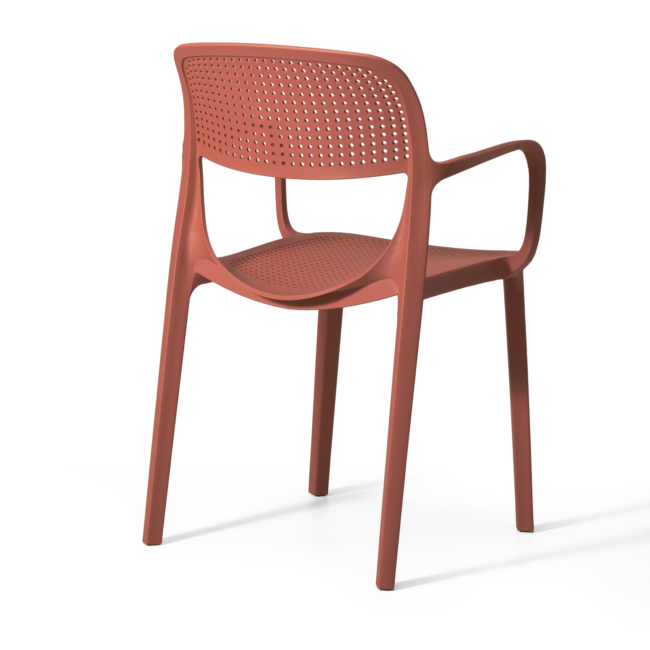 Sunshine Outdoor Stackable Plastic Resin Patio Dining Armchair (Set of 2)