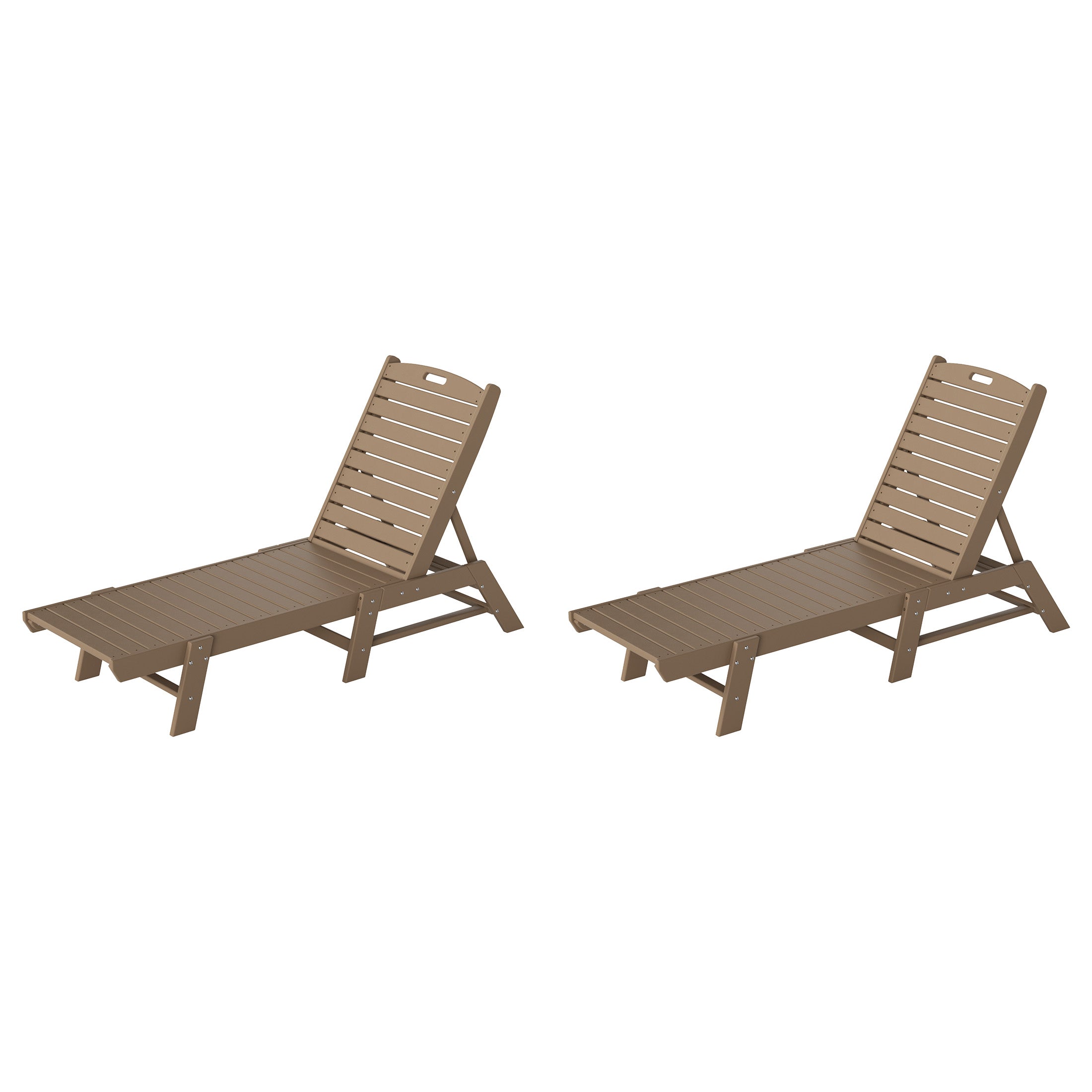 Paradise Poly Reclining Outdoor Patio Chaise Lounge Chair Adjustable (Set of 2)