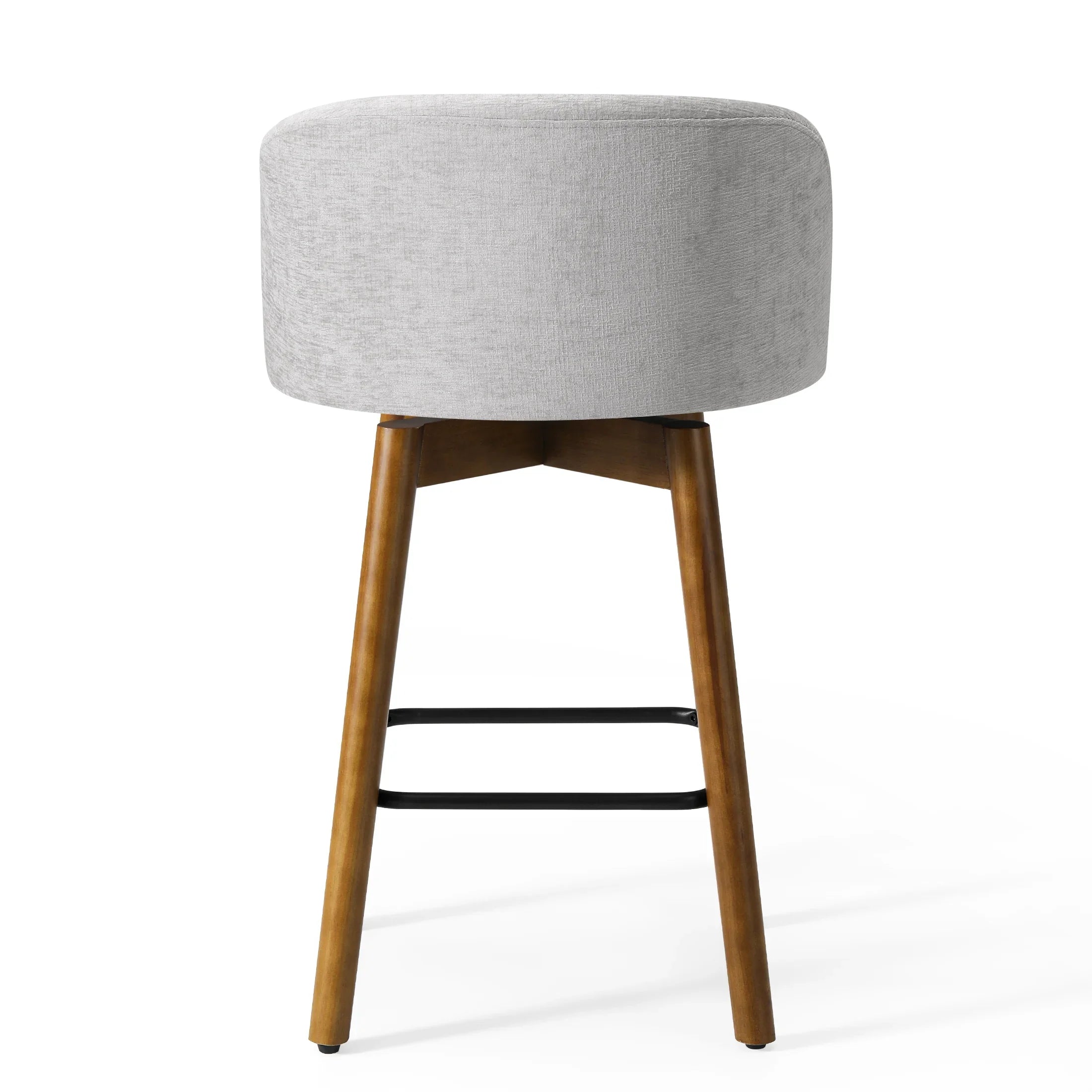 Danburry Modern Chenille Upholstered 26" Counter Height Swivel Bar Stools (Set of 3)