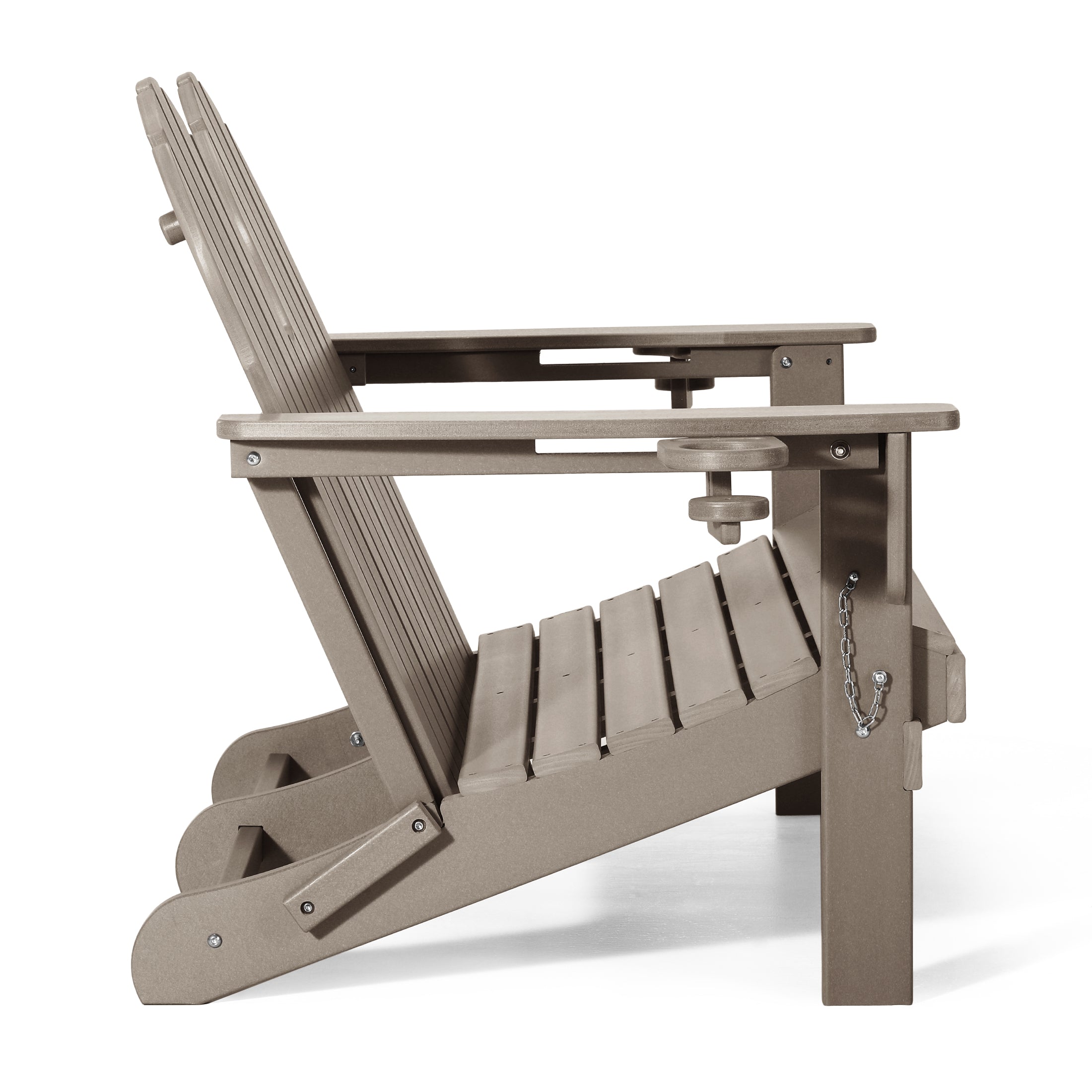Savannah Outdoor Patio 49" HDPE Folding Adirondack Garden Bench