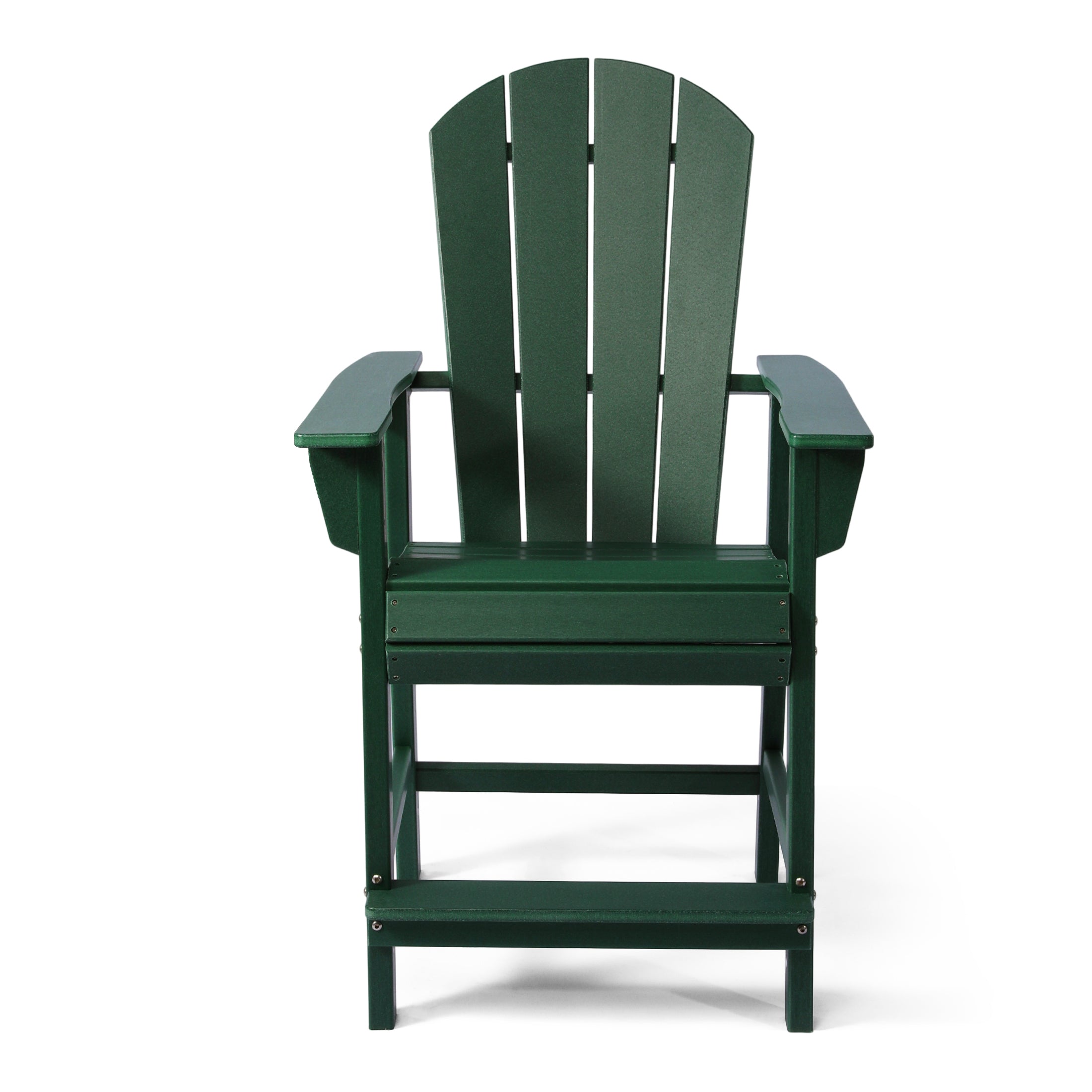 Paradise Outdoor HDPE Tall Adirondack Counter Height Bar Chair With Cup Holder