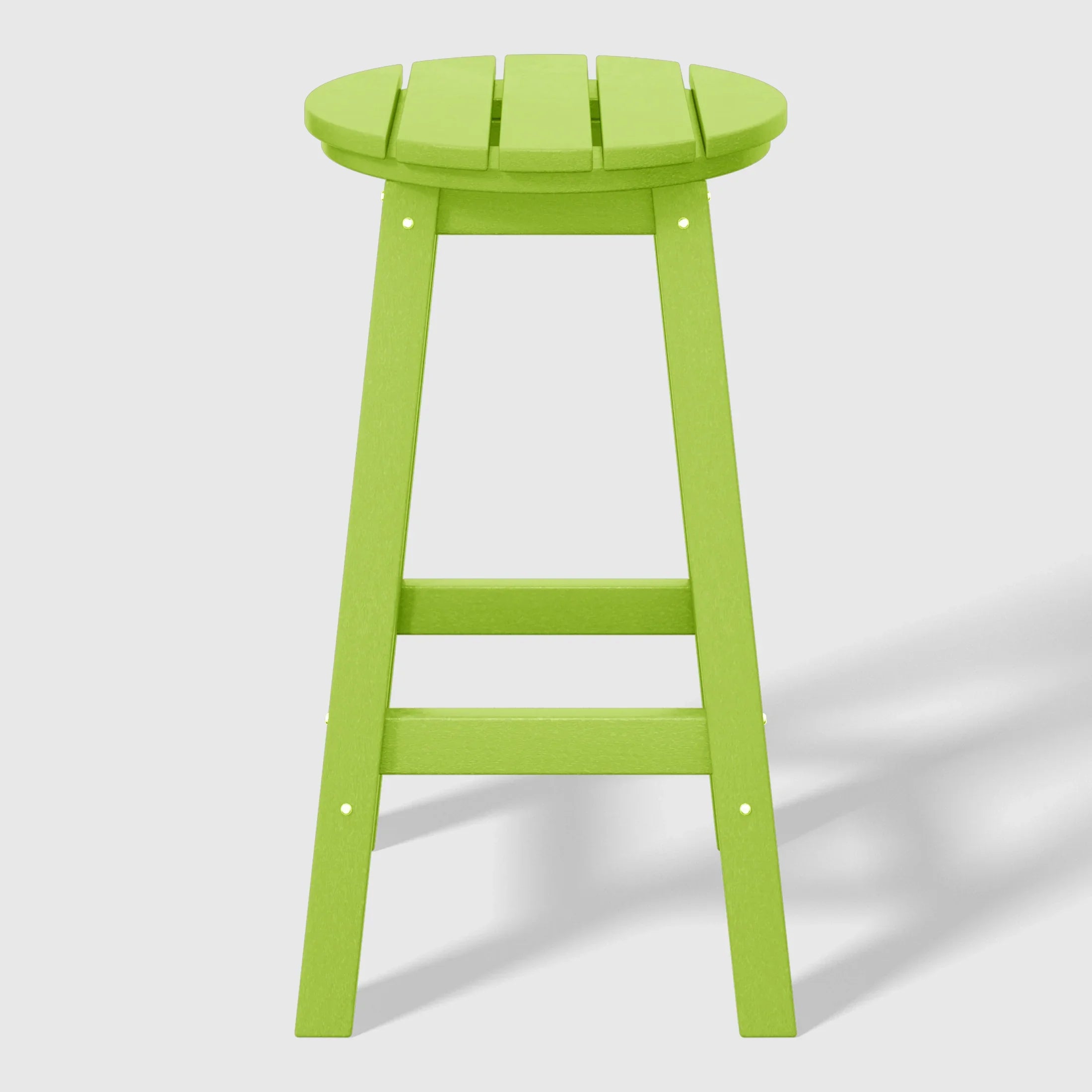 Paradise 24" HDPE Outdoor Patio Round Counter Height Bar Stool Set of 3