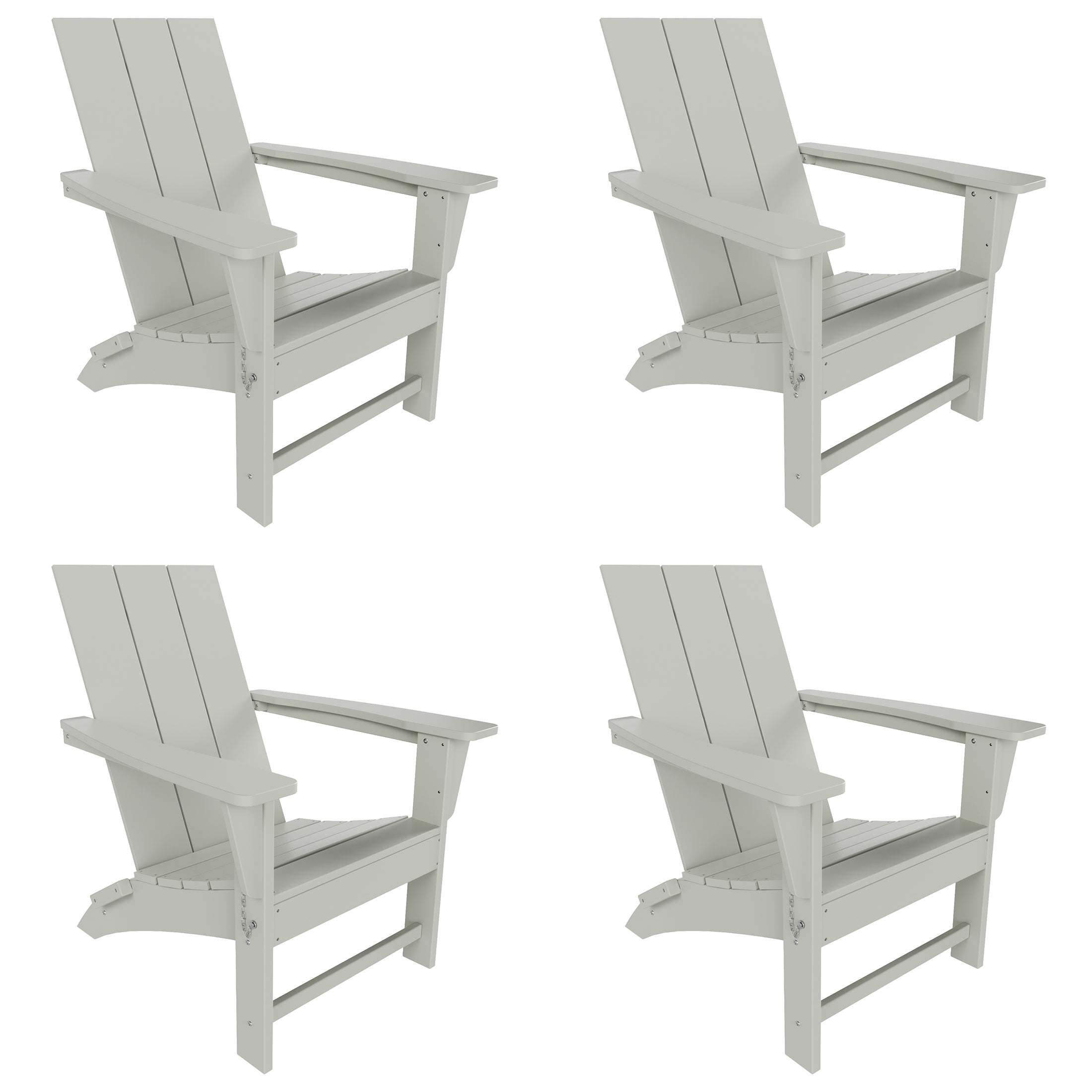 Palms Modern Outdoor Folding Adirondack Chair (Set of 4)