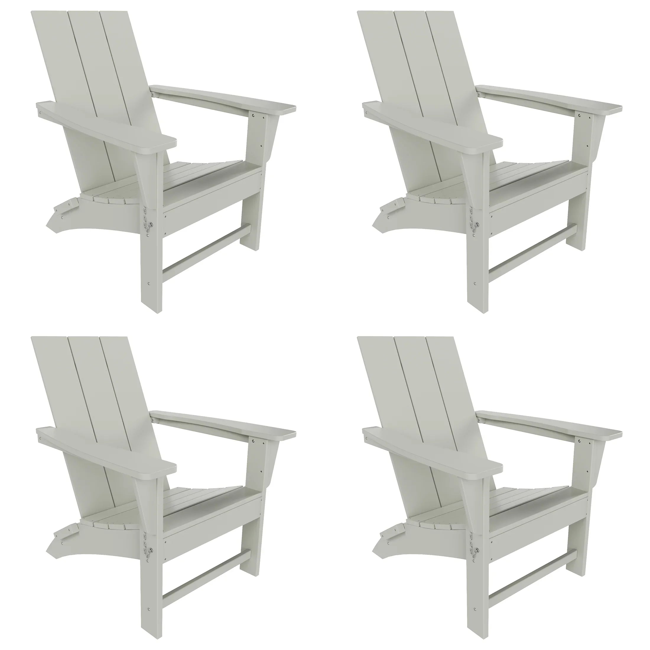 Palms Modern Outdoor Folding Adirondack Chair (Set of 4)