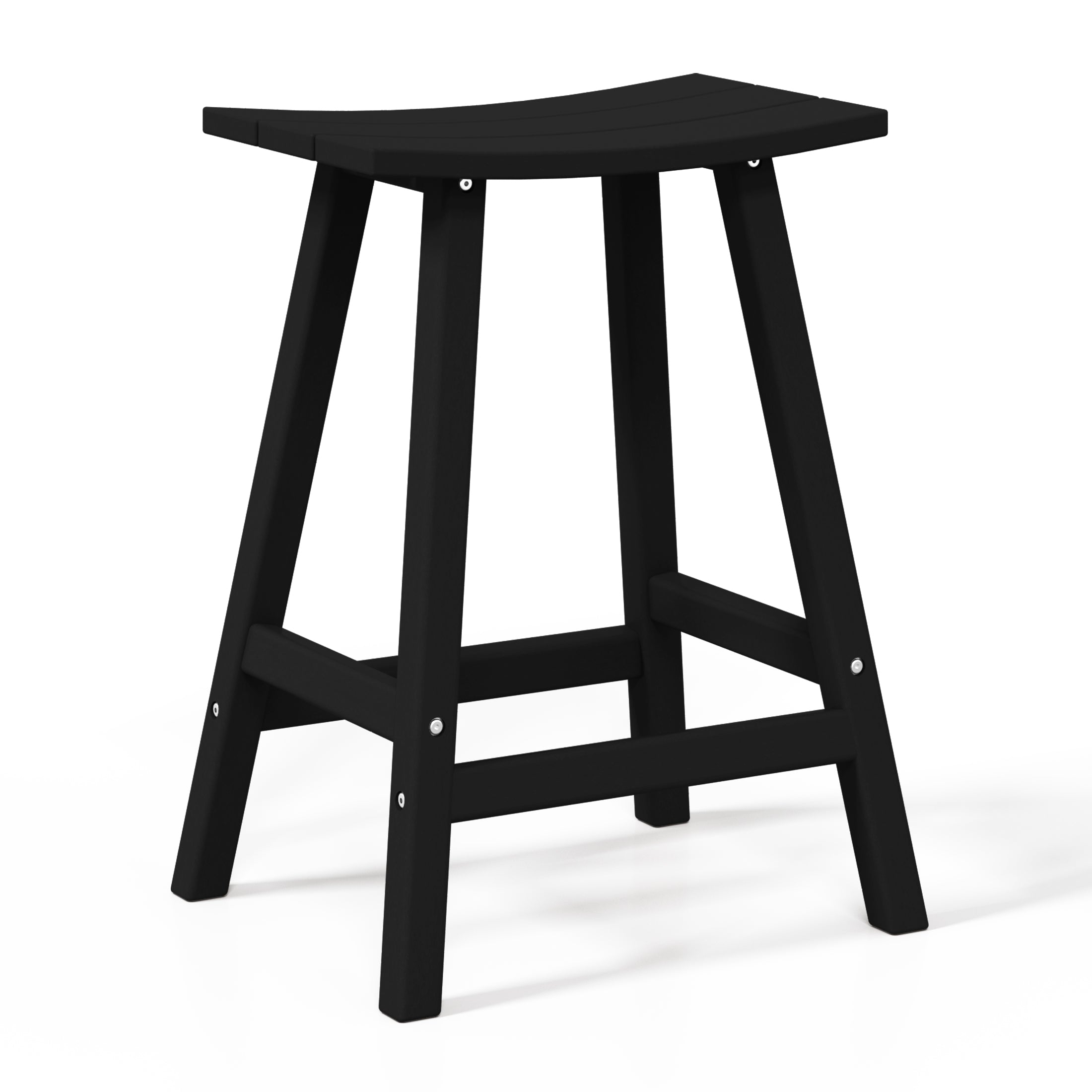 Paradise 24" HDPE Outdoor Patio Counter Height Bar Stools (Set of 2)