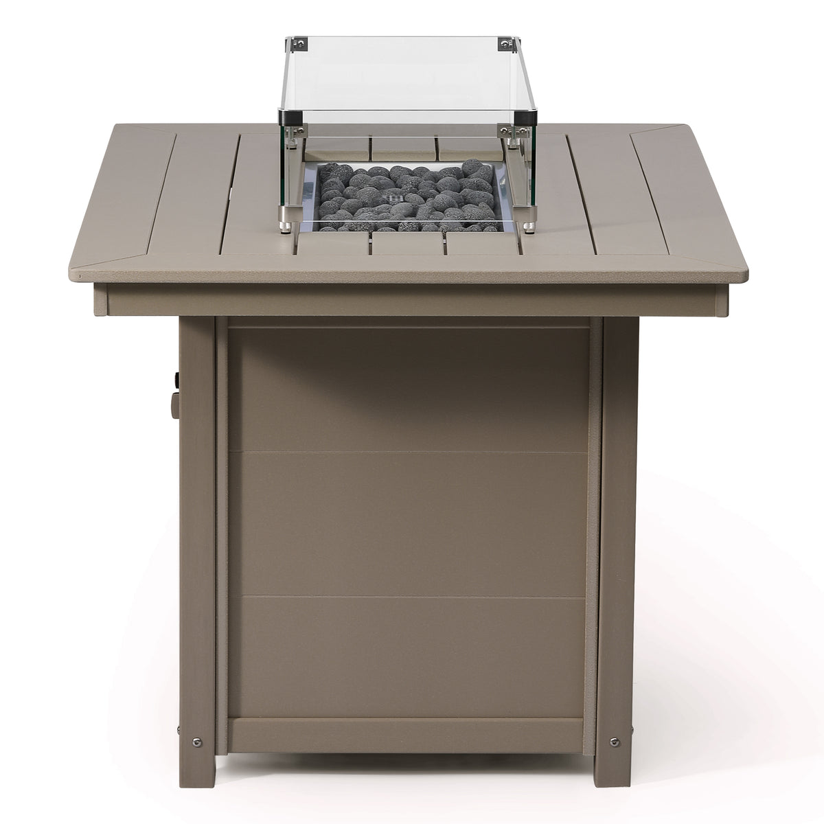 Sol 46" Modern Outdoor Patio Gas Propane Rectangular Fire Pit Table