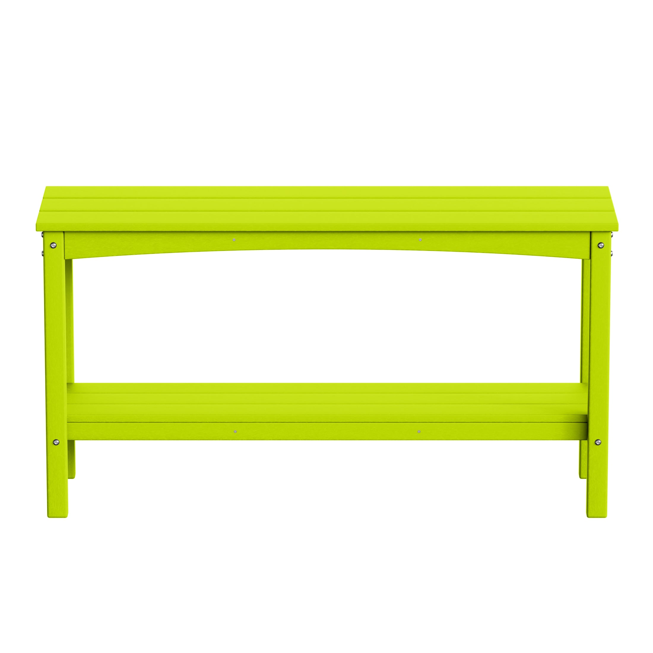 Paradise 55" Outdoor Patio HDPE Adirondack 2-Tier Shelf Console Table