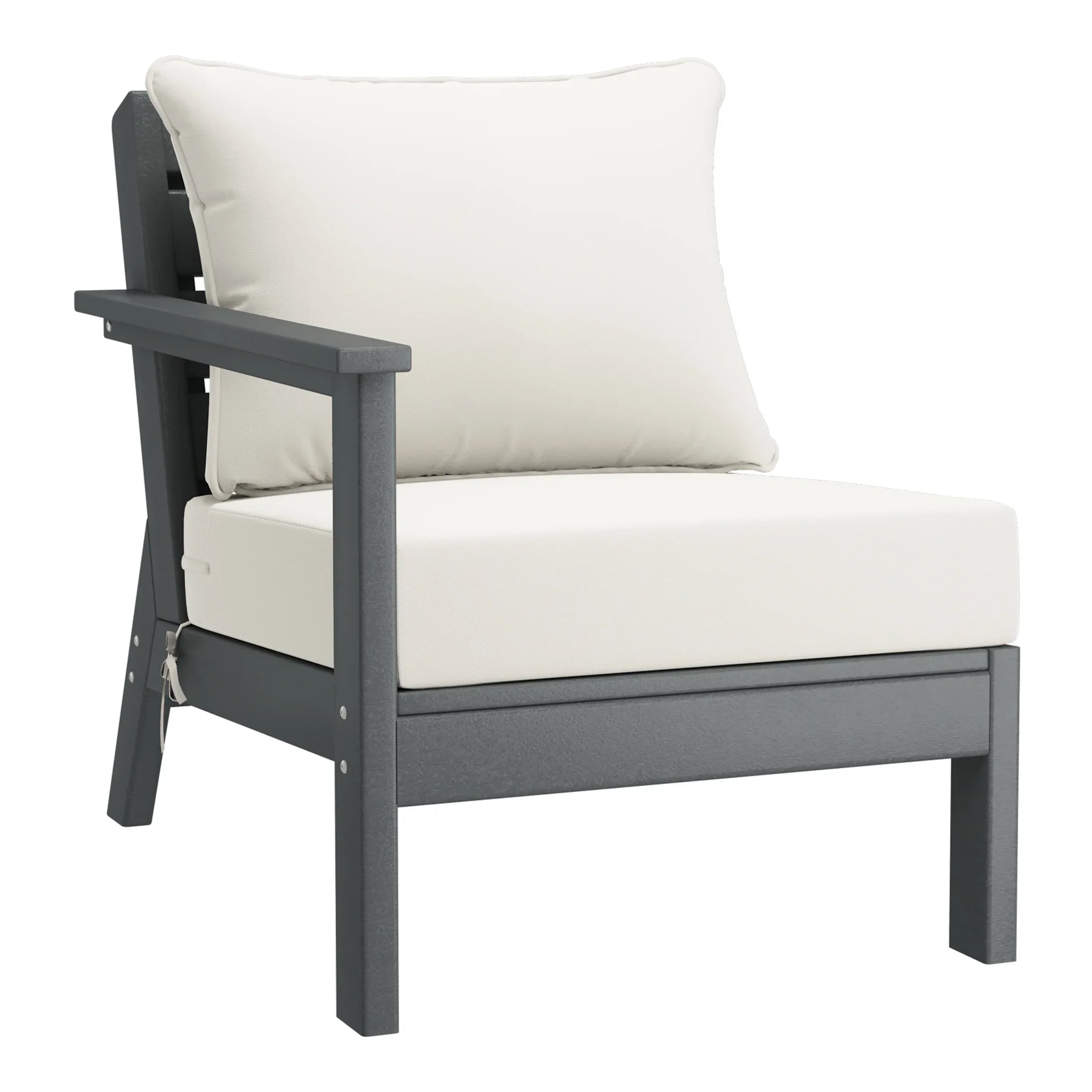 Portsmouth Outdoor Patio HDPE Sectional Sofa with Patio Cushions