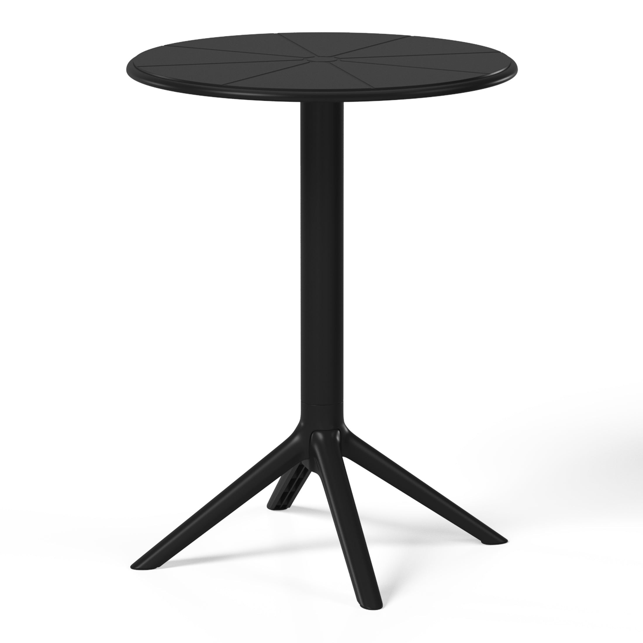 Sunshine 23.5" Outdoor Polypropylene Resin Round Patio Bistro Dining Table for 2