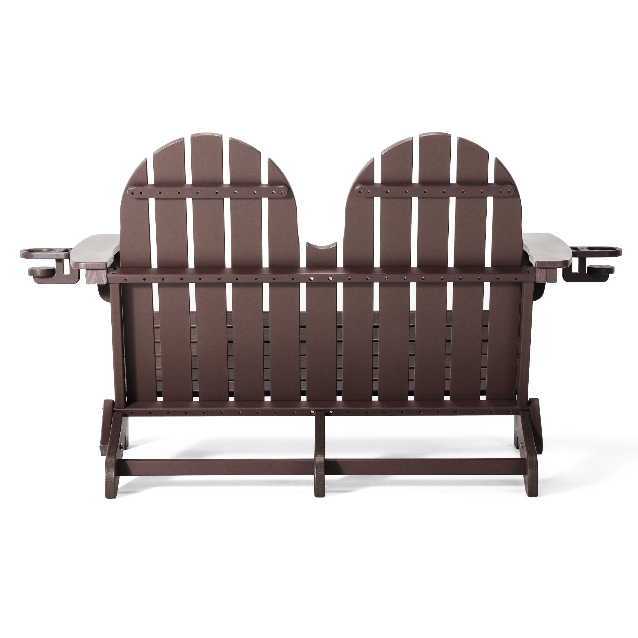 Savannah Outdoor Patio 49" HDPE Folding Adirondack Garden Bench