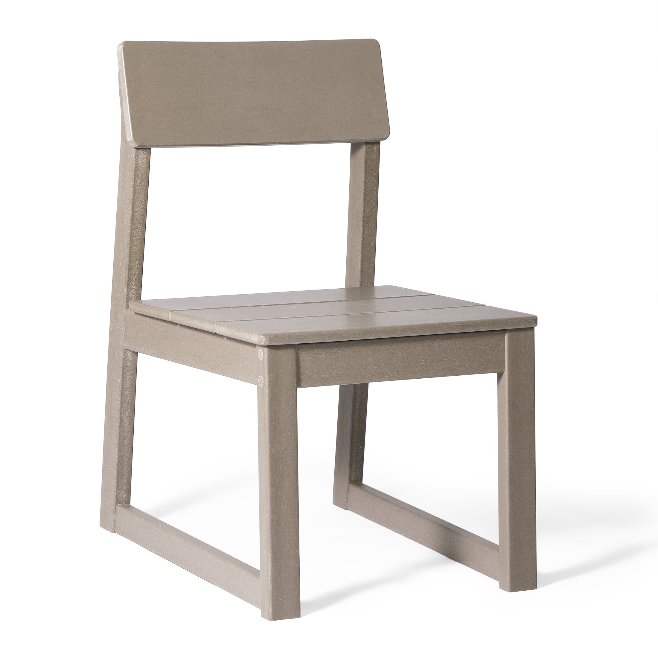 Cambria Modern HDPE Outdoor Armless Patio Dining Chairs (Set of 2)