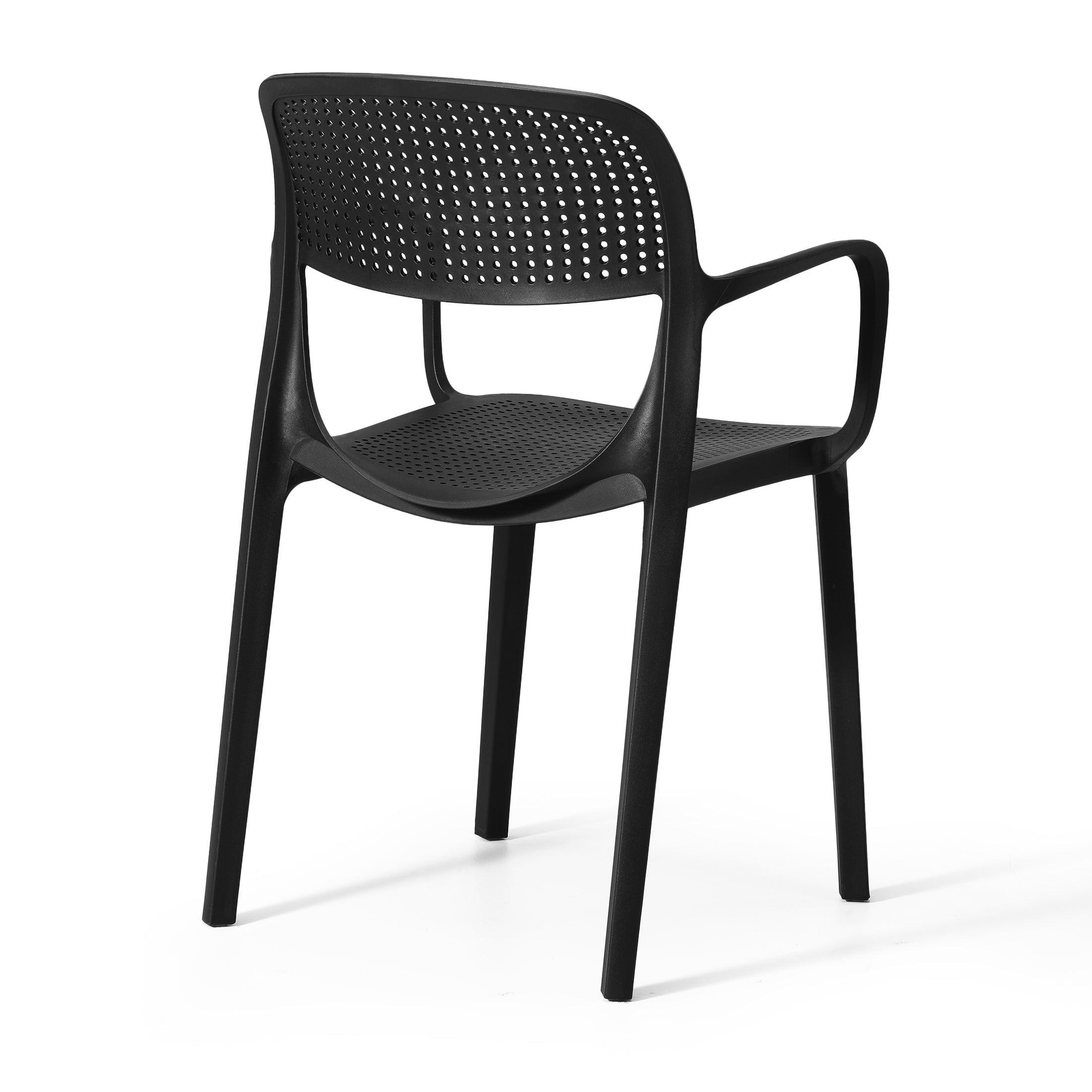 Sunshine Outdoor Stackable Plastic Resin Patio Dining Armchair (Set of 2)