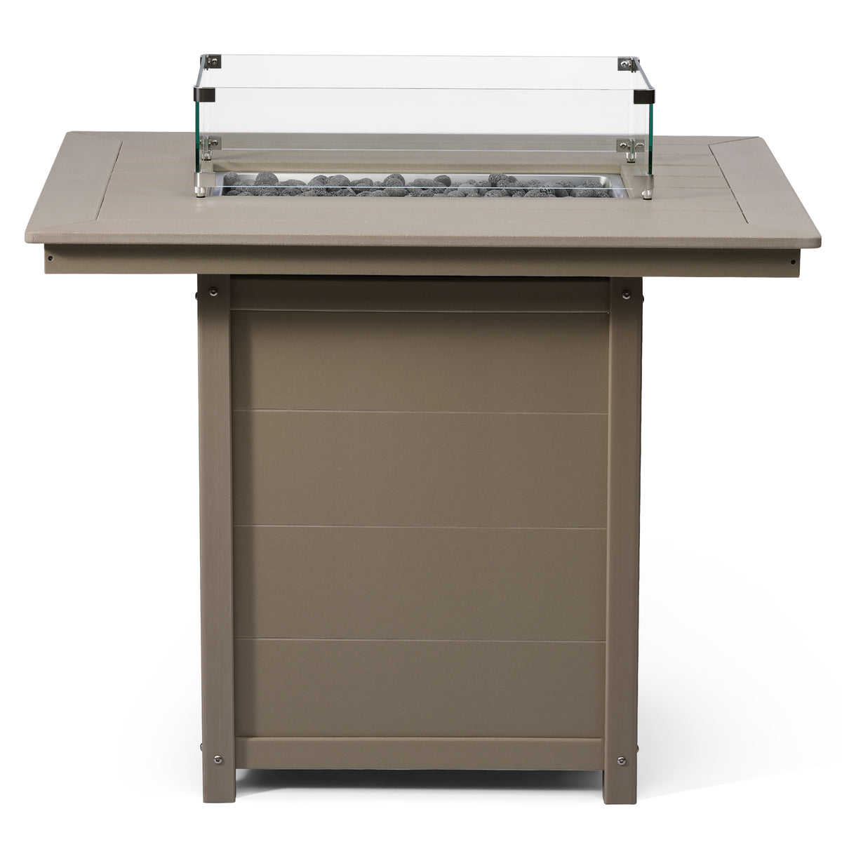 Sol 46" Modern Outdoor Patio Gas Propane Rectangle Fire Pit Table