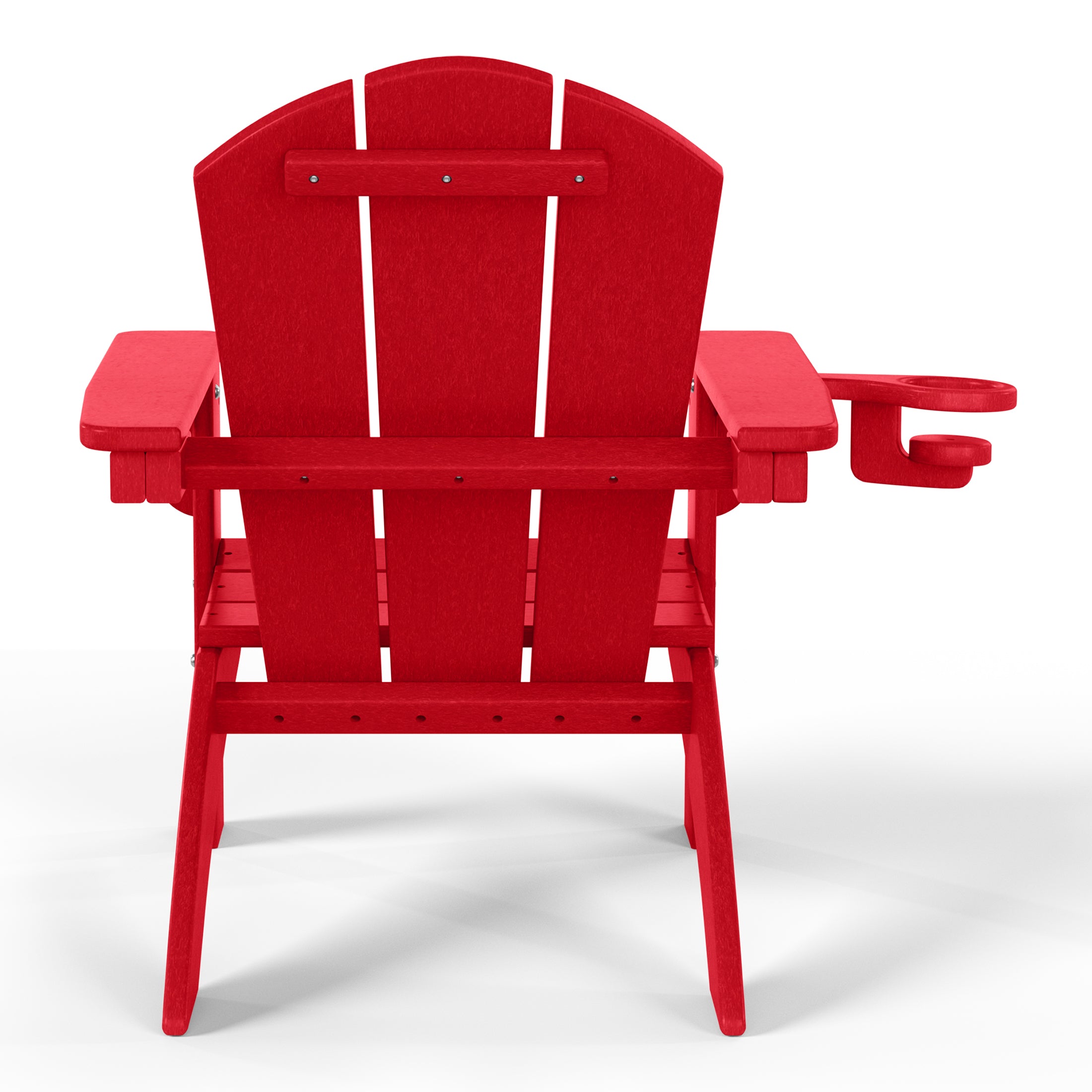 Paradise Kids Outdoor HDPE Plastic Adirondack Patio Chairs with Cup Holders (Set of 2)