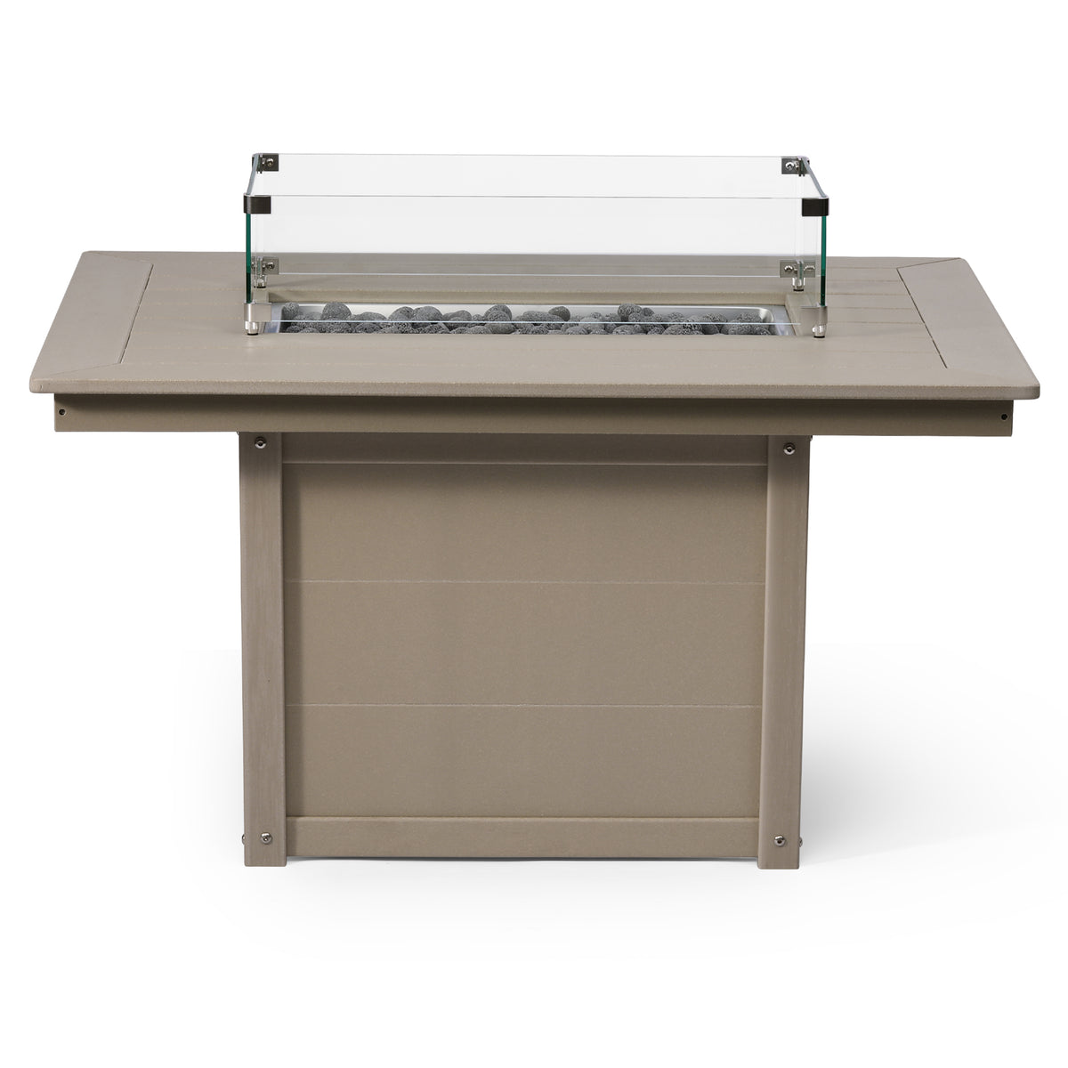 Sol 46" Modern Outdoor 55,000 BTU Patio Gas Propane Rectangle Deck Fire Pit Table