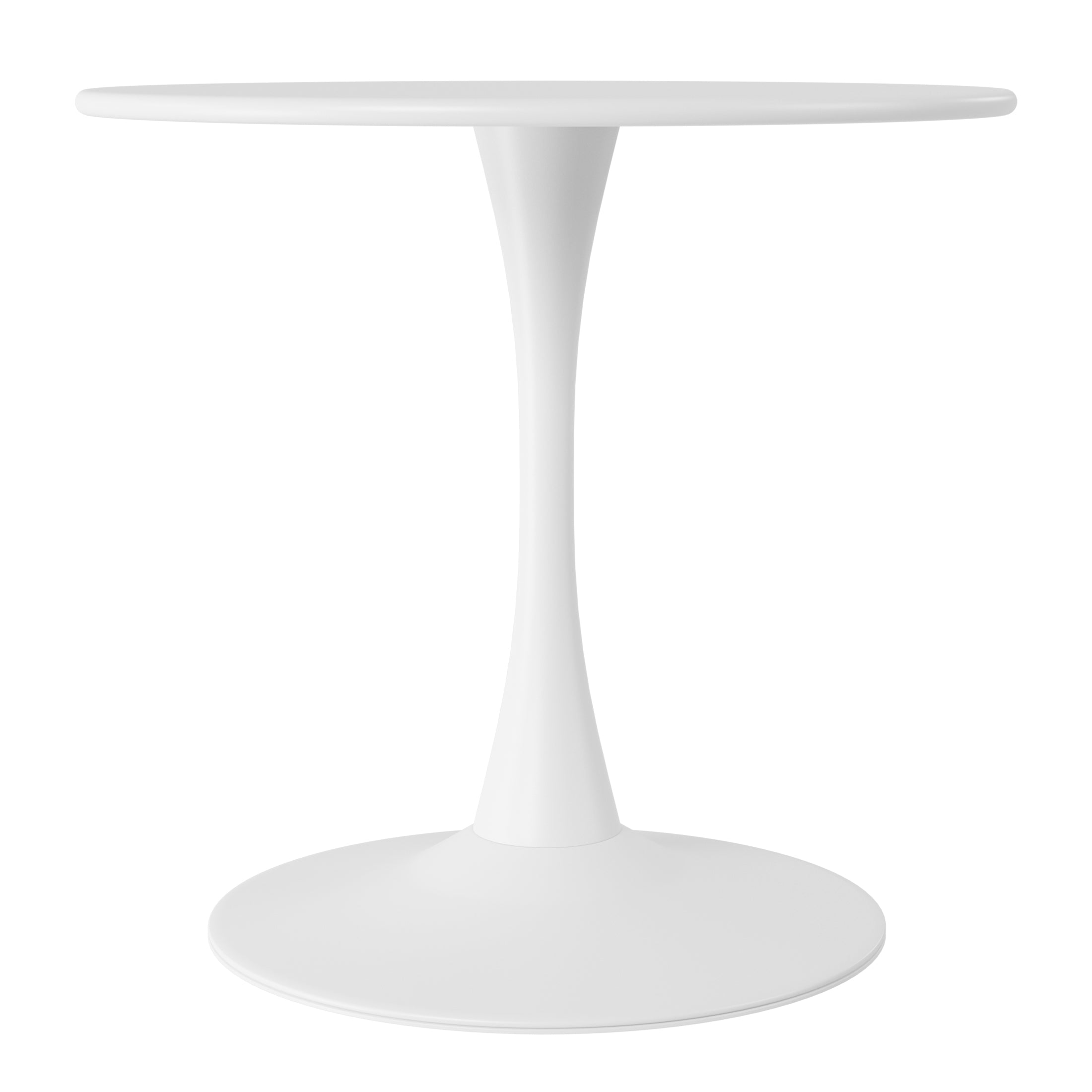 Sunshine 5-Piece Round Metal Bistro Dining Table Set And Stackable Resin Patio Dining Side Chairs