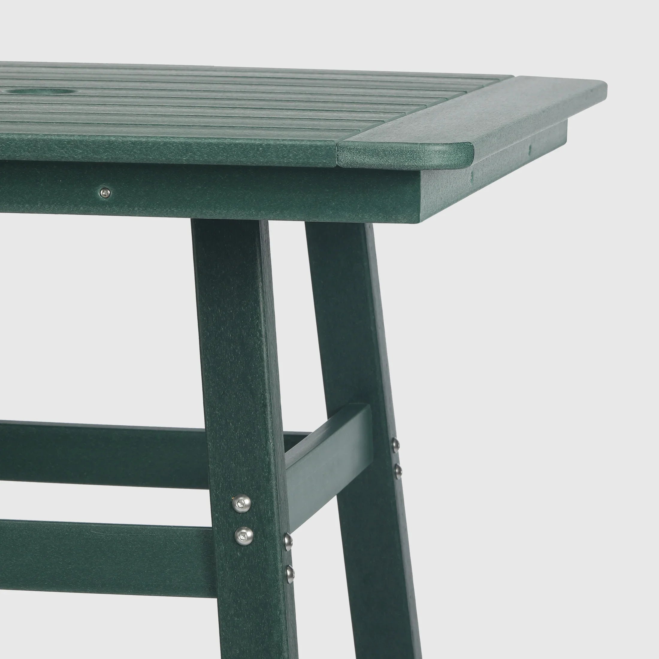 Paradise 30" Square Outdoor Patio Counter High Bistro Bar Table With Umbrella Hole