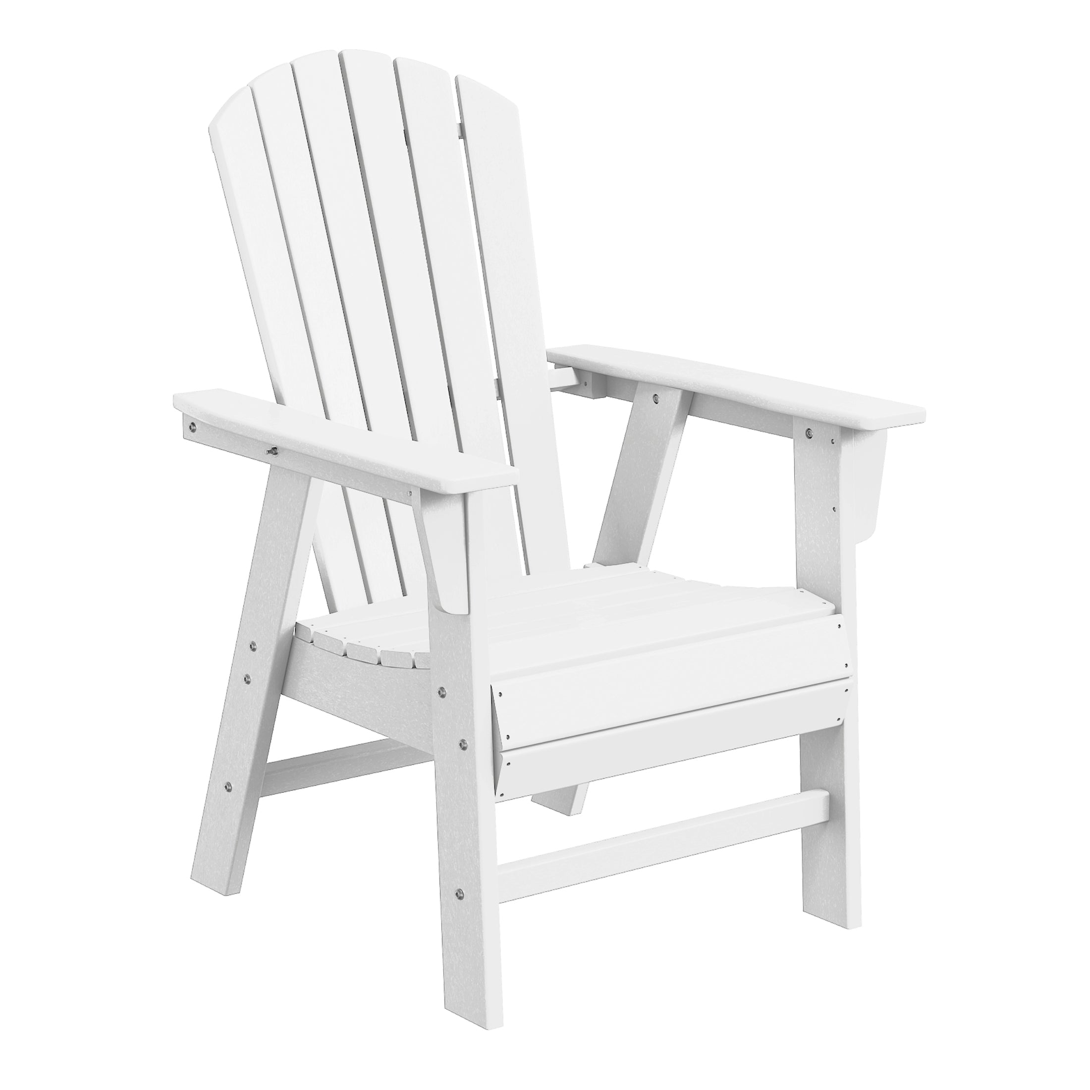 Portside Outdoor Modern HDPE Adirondack Patio Dining Chairs (Set of 2)
