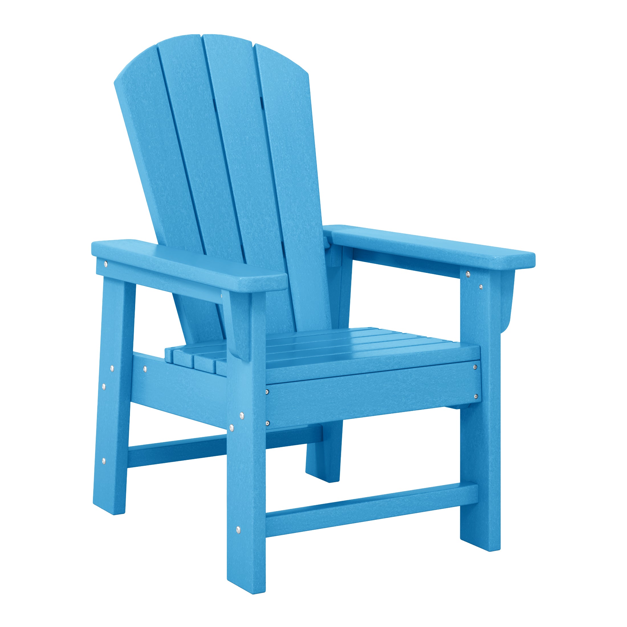 Paradise 2-Piece Kids Outdoor HDPE Adirondack Chair With Square Side Table Set