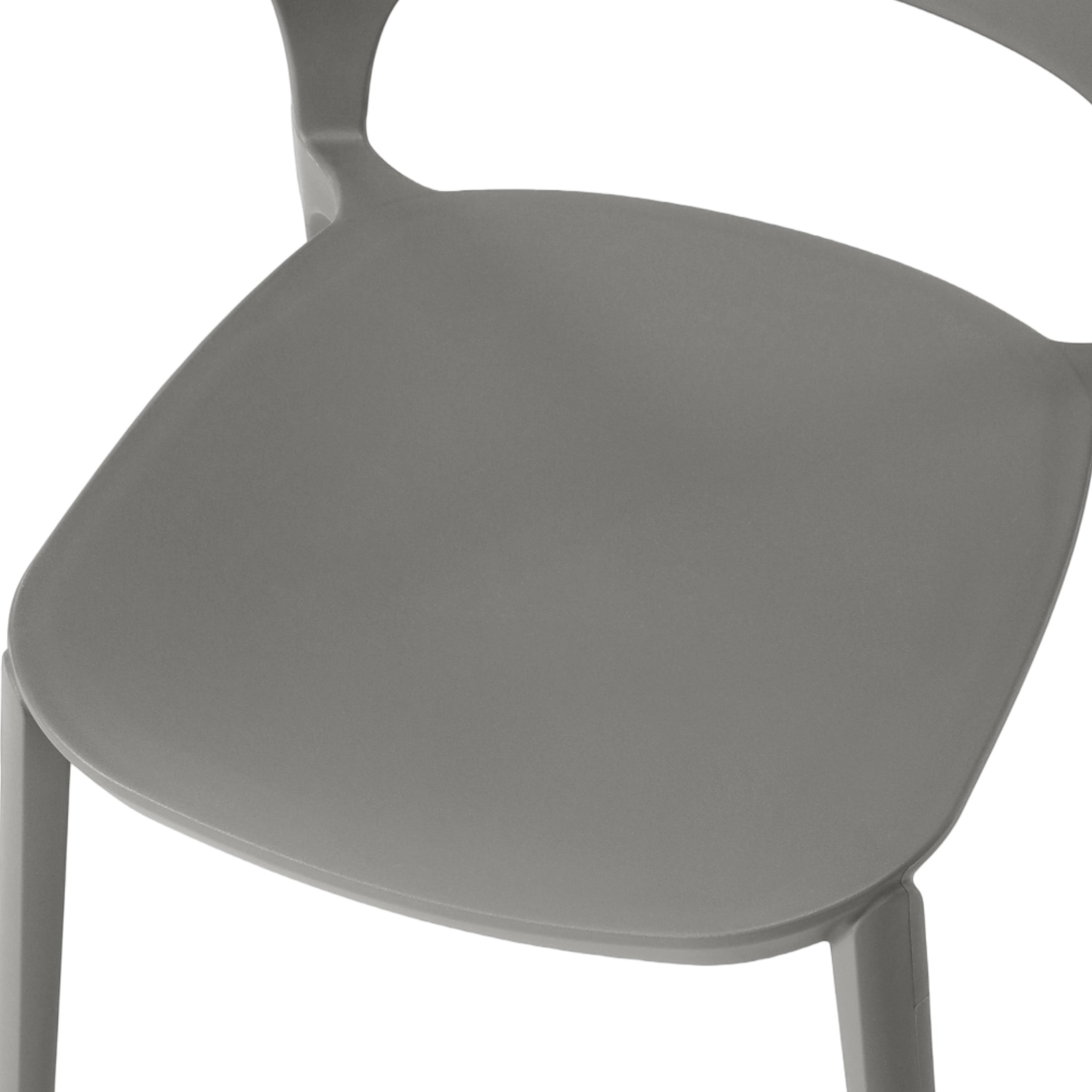 Sunshine Outdoor Modern Stackable Plastic Patio Dining Side Chairs (Set of 4)