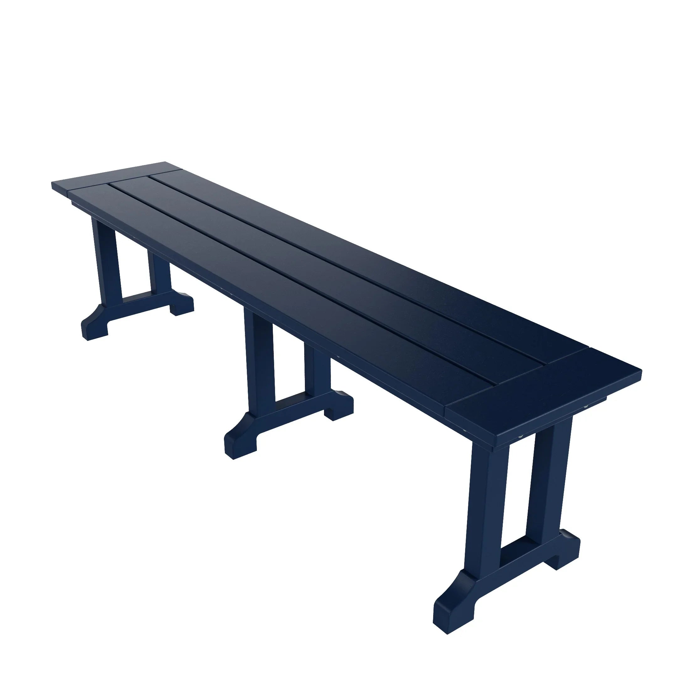 Paradise 6-Piece HDPE Rectangular Patio Dining Table Set with Foldable Chairs and Patio Bench