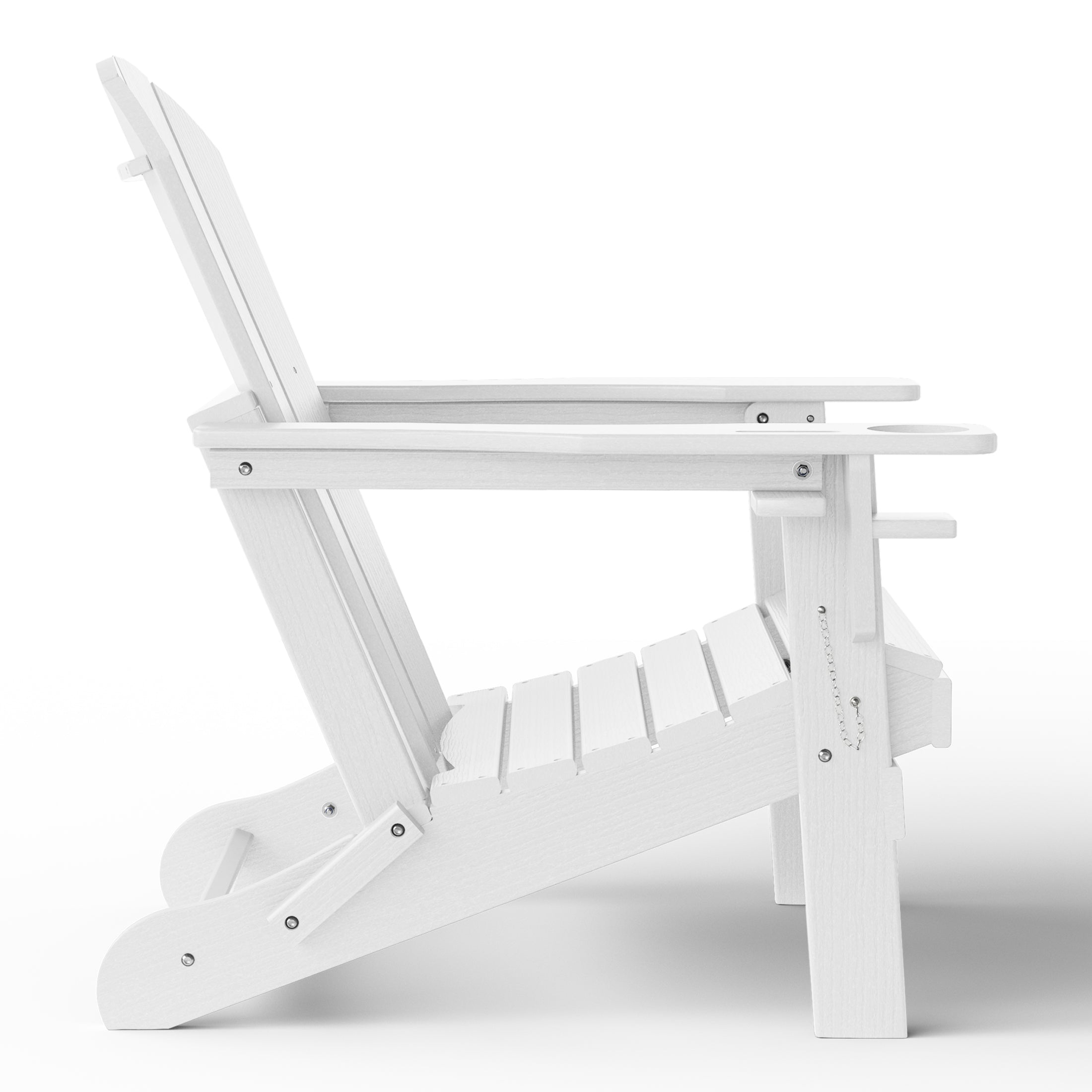 Rockport Outdoor Patio HDPE Resin Adirondack Chair With Cup Holder and Phone Holder