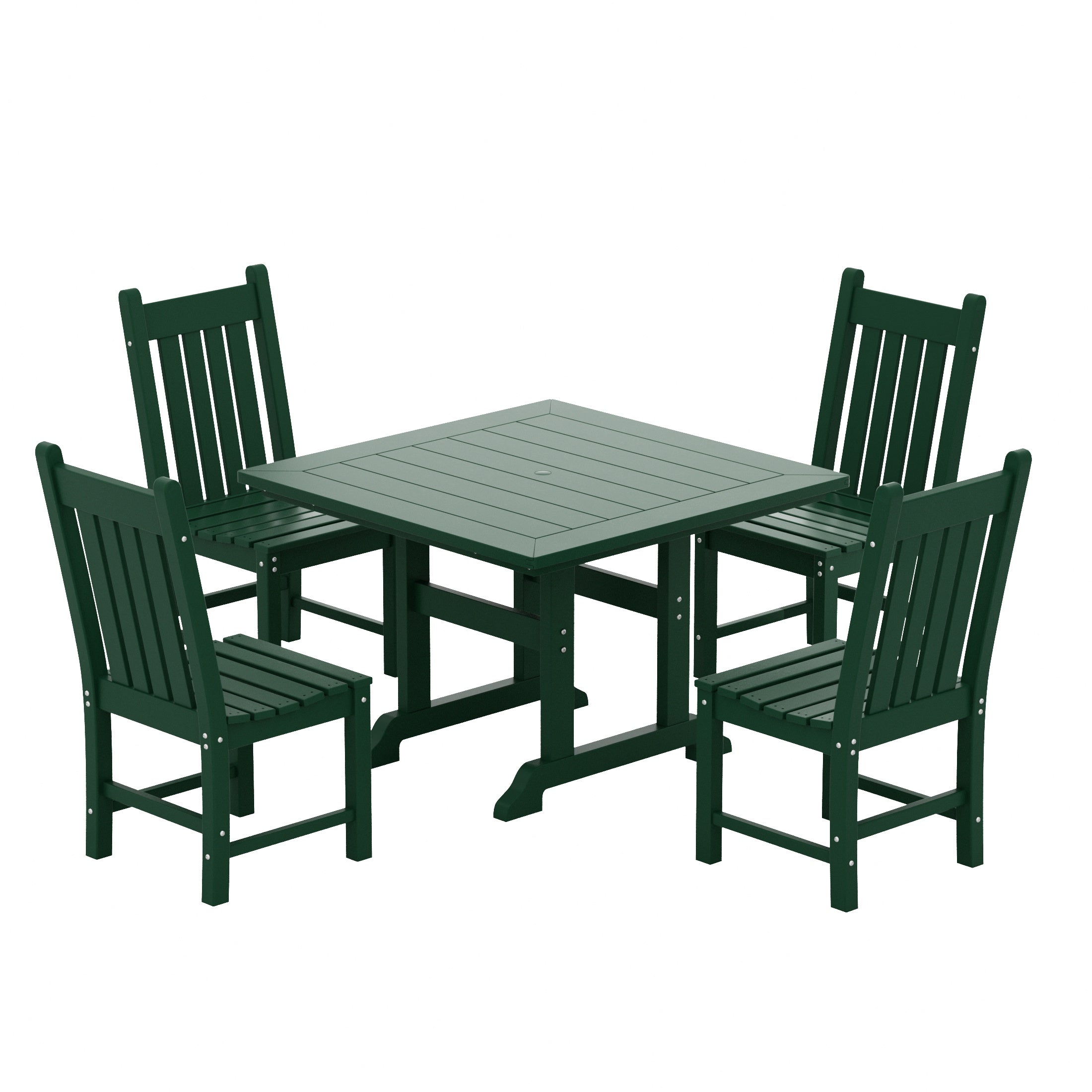 Paradise 5 Piece Outdoor Patio Dining Set Outdoor Square Table and Chair Set