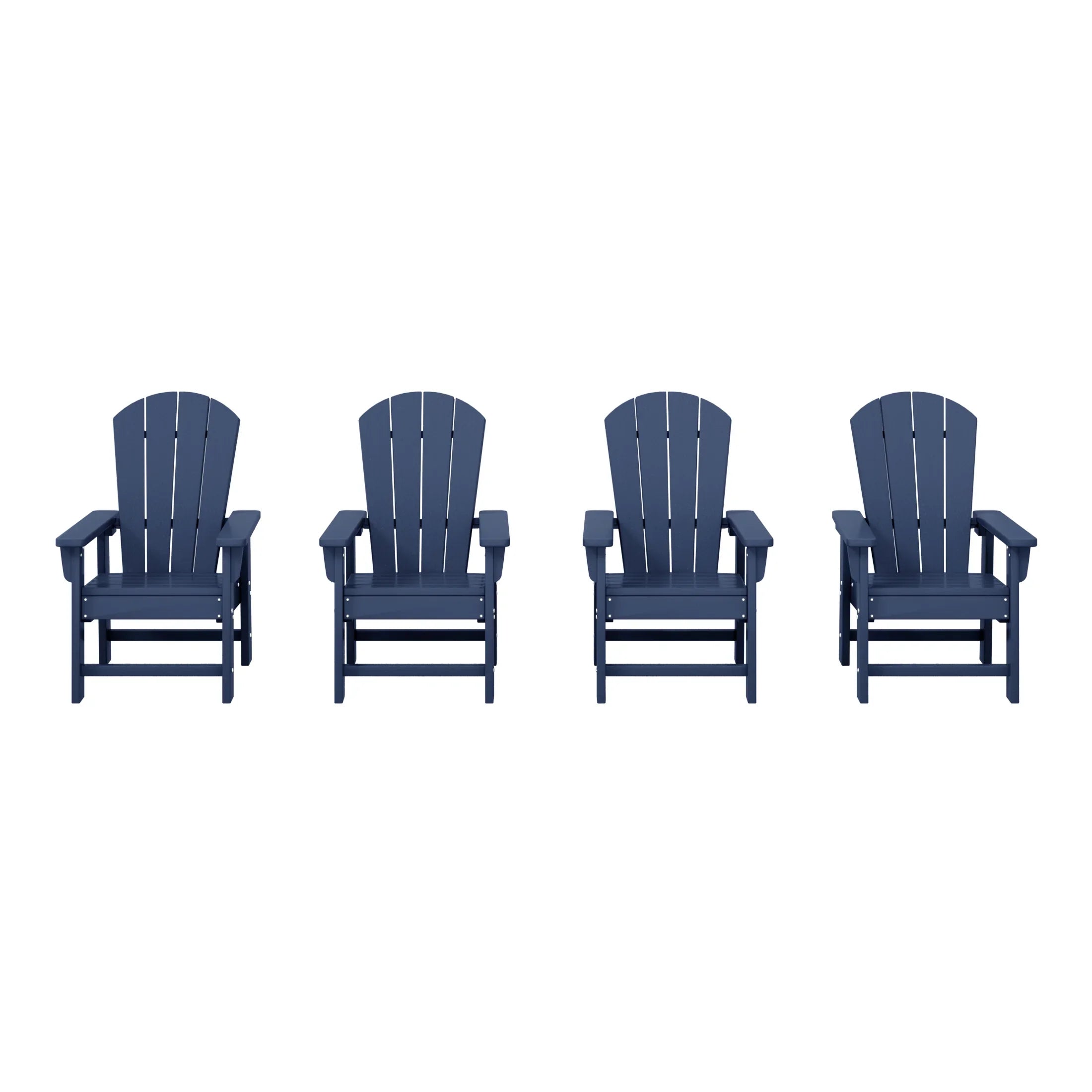 Paradise Kids Outdoor Adirondack Plastic Patio Chair (Set of 4)