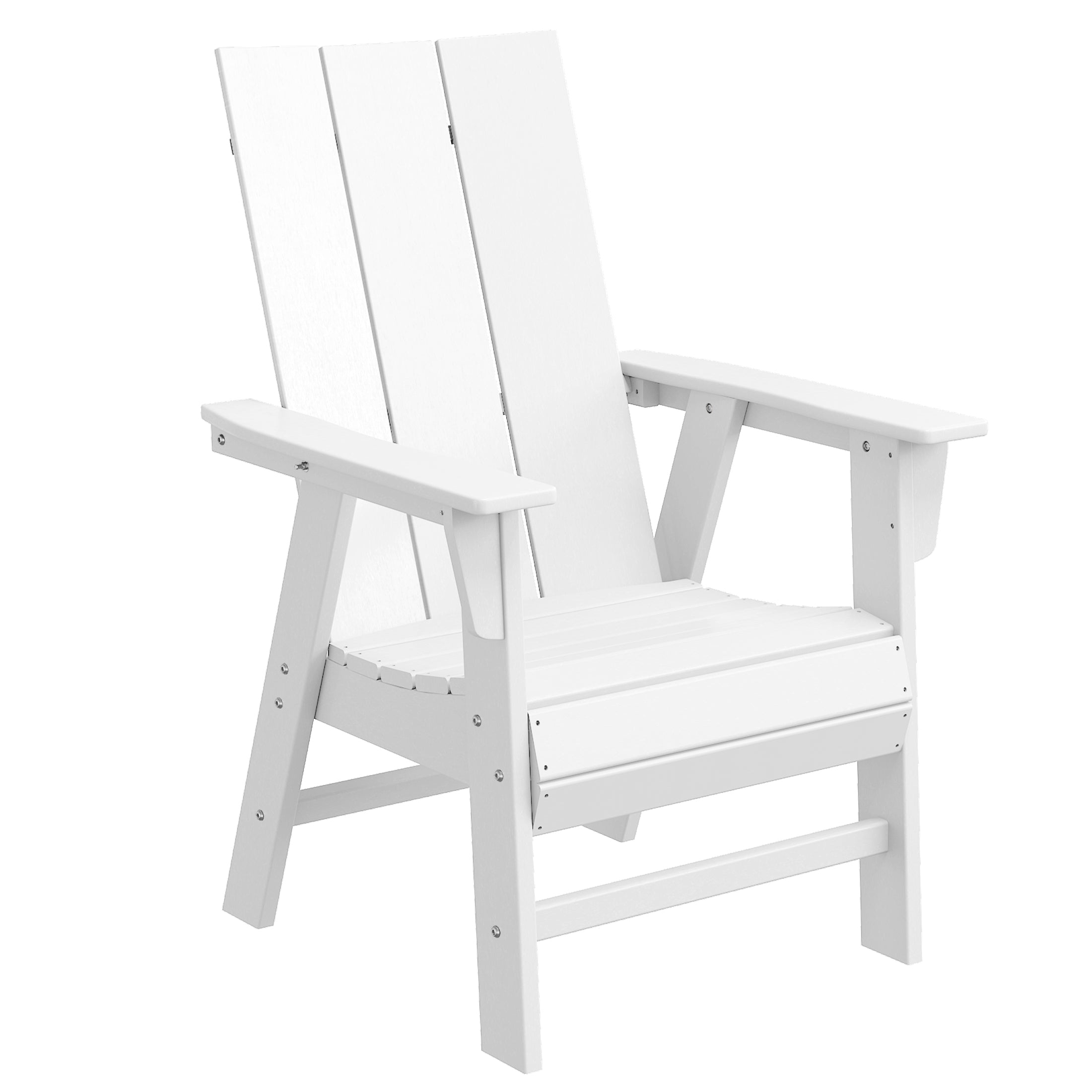 Palms Outdoor Patio HDPE Plastic Modern Adirondack Dining Chairs (Set of 2)