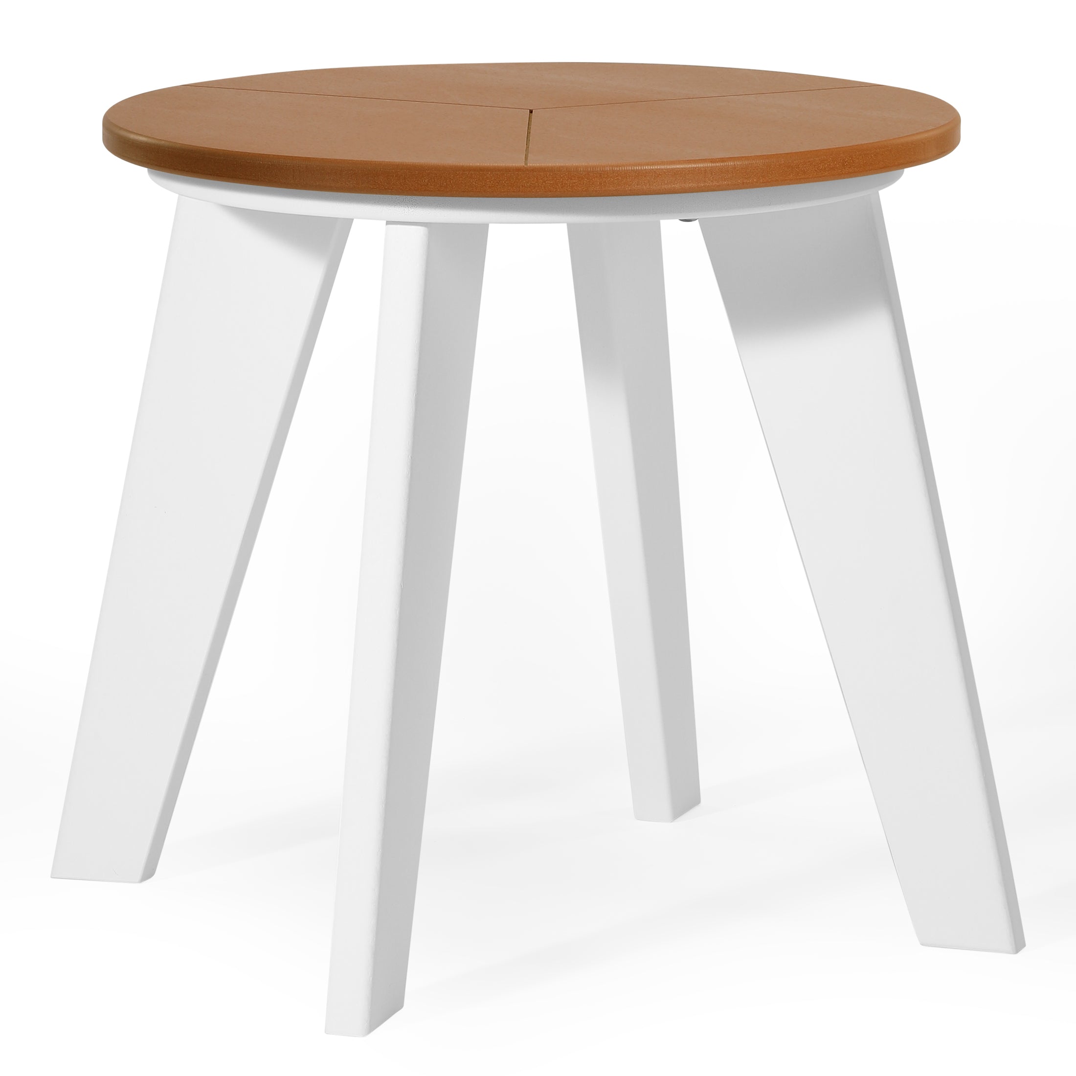 Seaside 3-Piece Outdoor HDPE Conversation Set with Deep Seating Chairs and Round Side Table