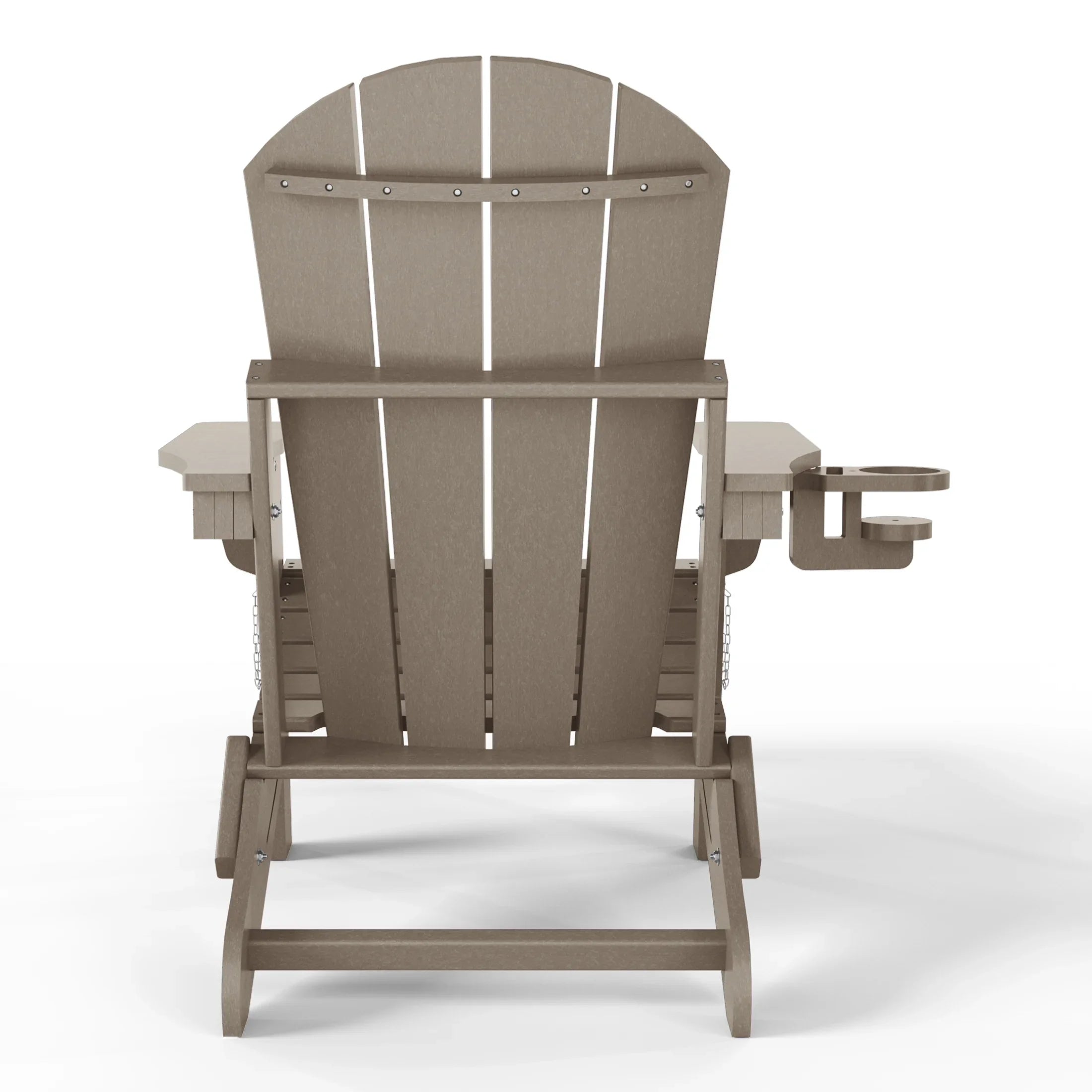 Paradise Folding Adjustable Adirondack Chair with Retractable Ottoman and Cup Holder (Set of 2)