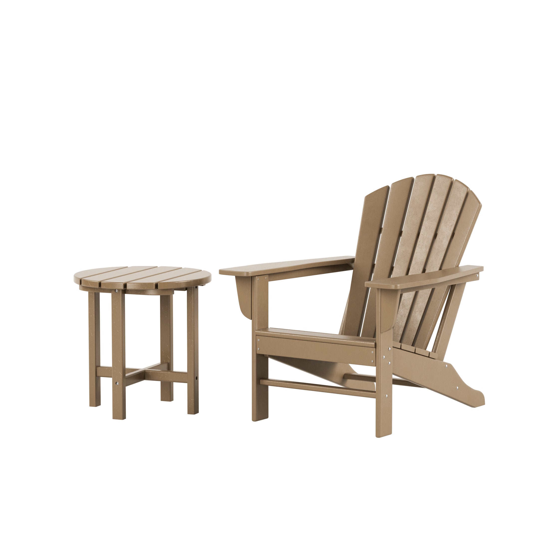 Portside Outdoor Adirondack Chair with Side Table Set