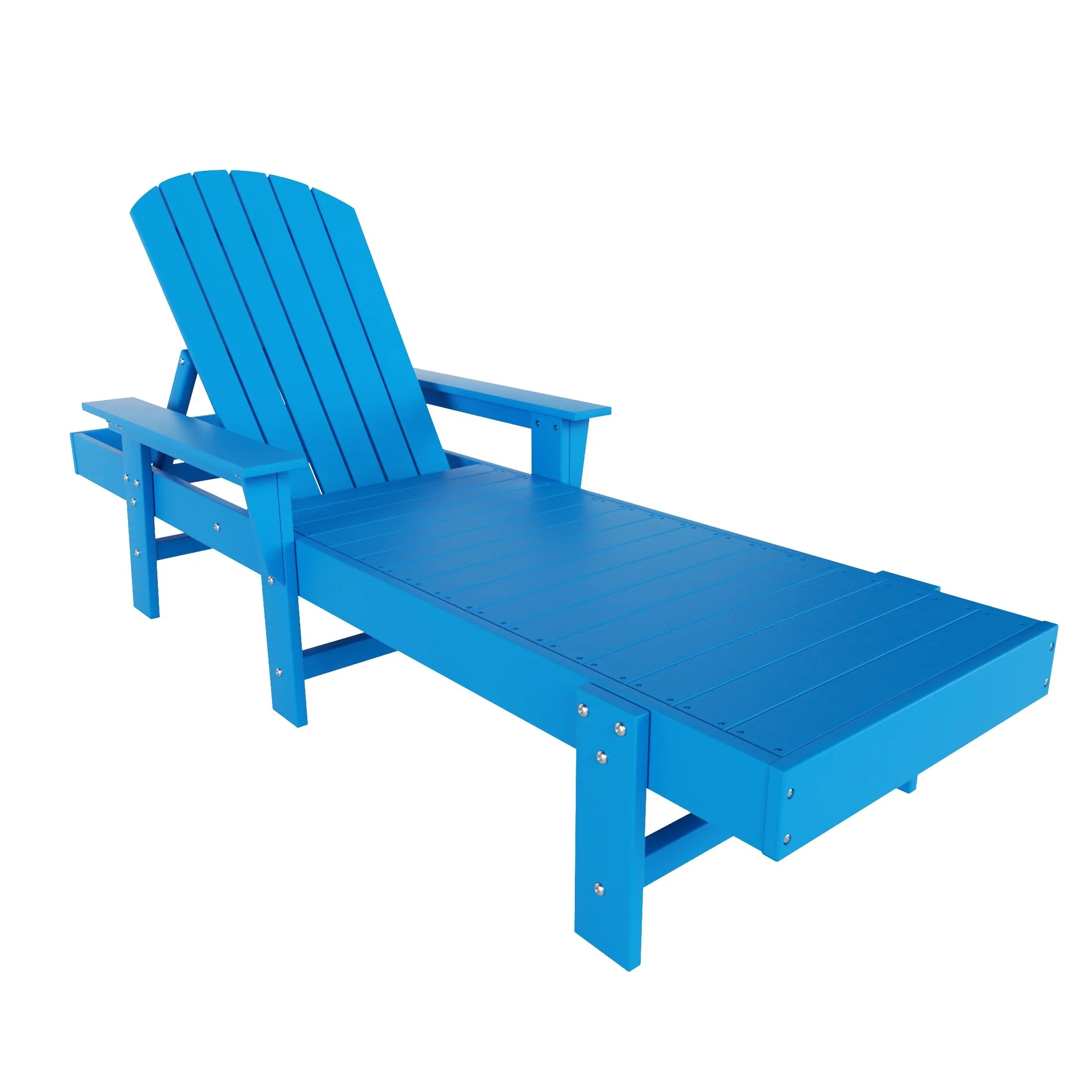 Portside Adirondack Poly Reclining Chaise Lounge With Arms