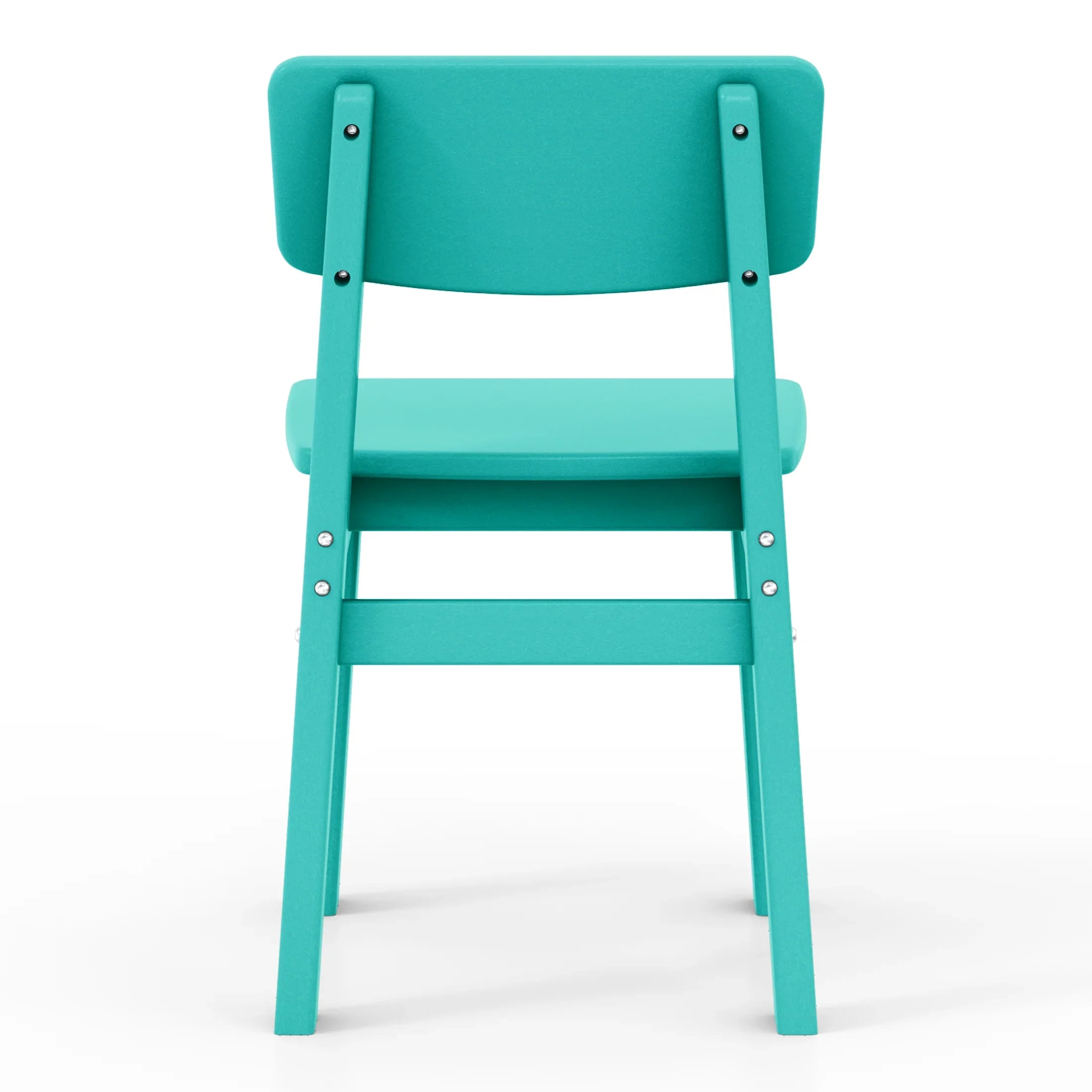 Little Explorers Outdoor HDPE Kids Modern Plastic Toddler Dining Chairs (Set of Two)